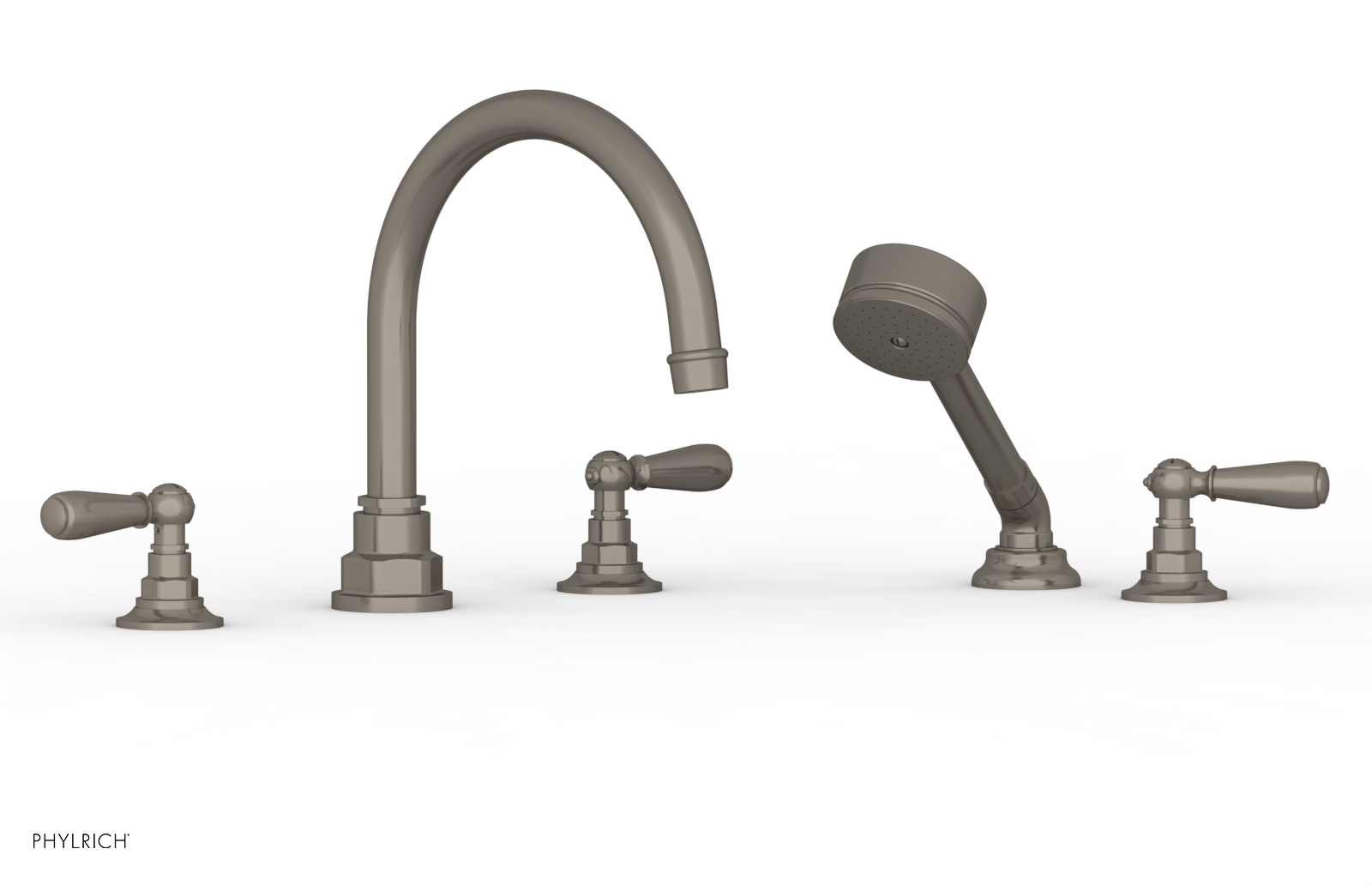 Jamestown Deck Tub Set with Hand Shower & Lever Handles - 165