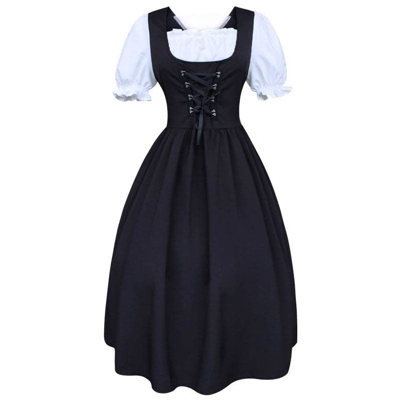Gothic Steampunk Corset Dress for Women - Vintage Victorian Renaissance Style with Ruffles & Bows | Perfect for Cosplay, Halloween Costumes & Themed Parties