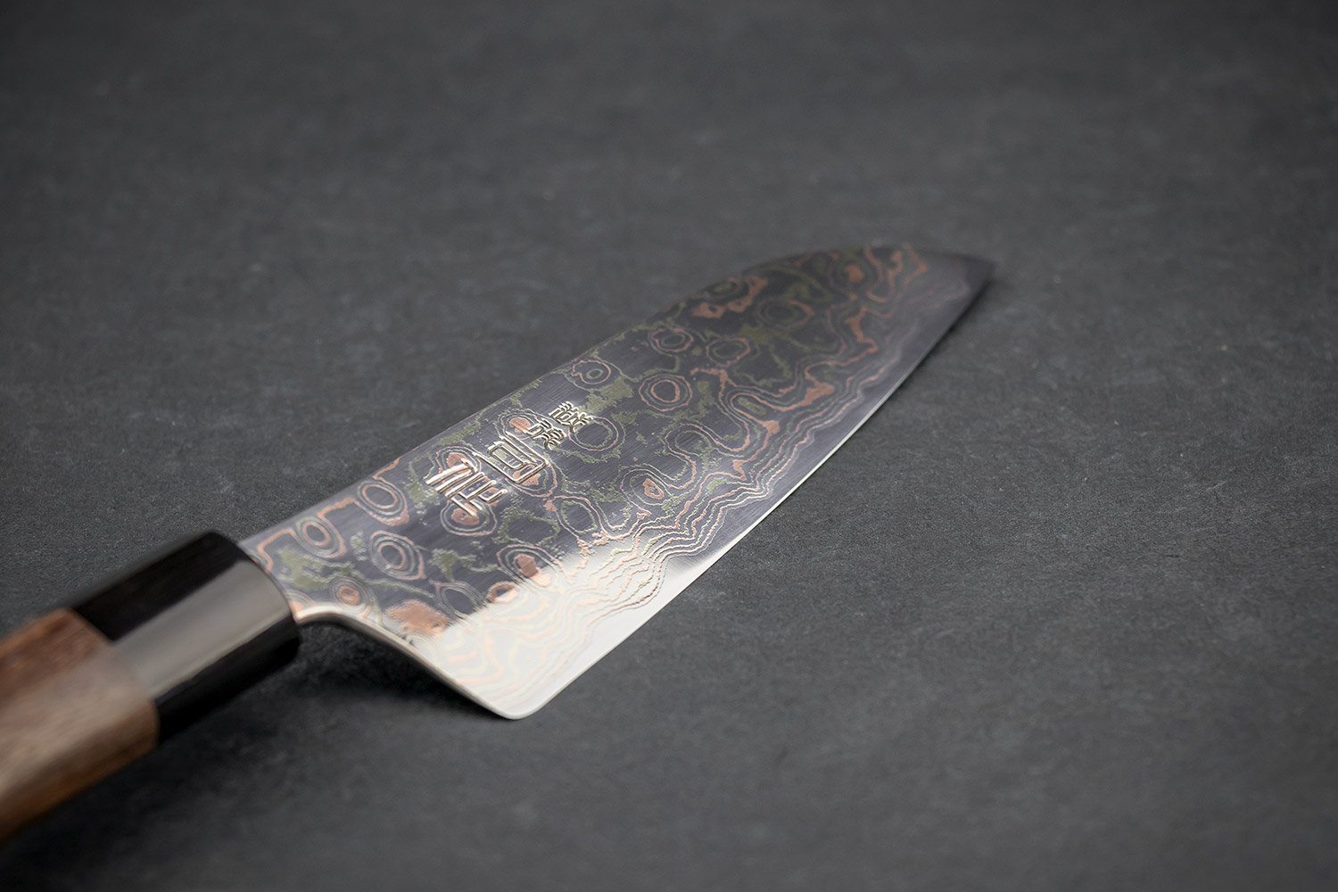 Premium Tsukasa Hinoura VS2 Color Damascus Santoku Knife 165mm - Japanese Chef Knife for Slicing, Dicing & Chopping Vegetables, Meat & Fish - Perfect for Home Cooks & Professional Chefs