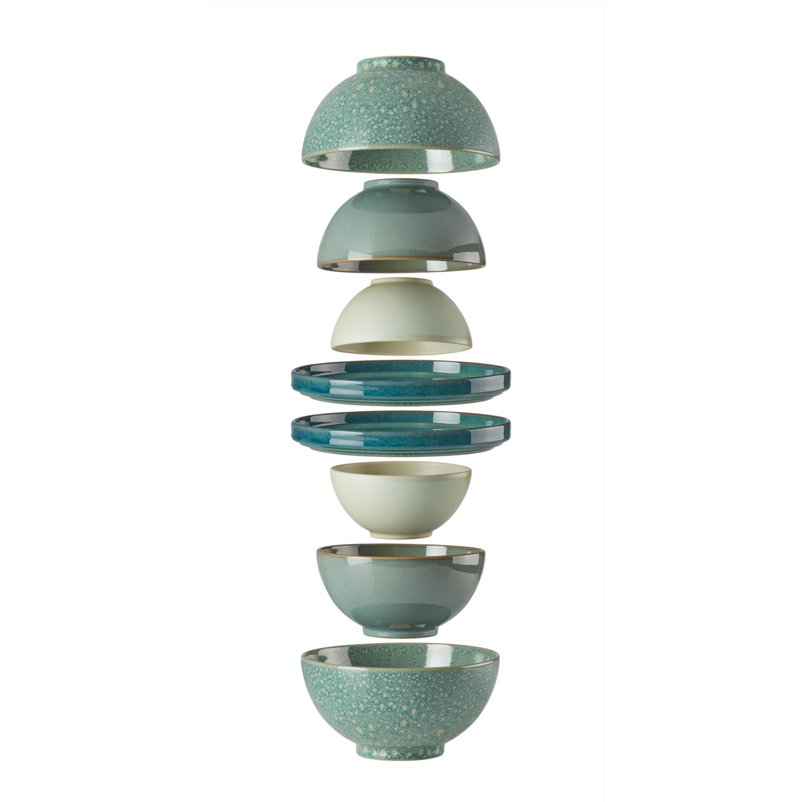 Lenox 891108 Luna Nesting Dinnerware Set - 16-Piece Porcelain Dinnerware Set for 4, Elegant White & Gold Tableware for Everyday Dining & Entertaining - Perfect for Family Meals, Dinner Parties & Special Occasions