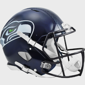 Authentic Seattle Seahawks NFL Helmet - Full Size Matte Navy Revolution Speed Football Helmet for Fans, Collectors & Game Day Display