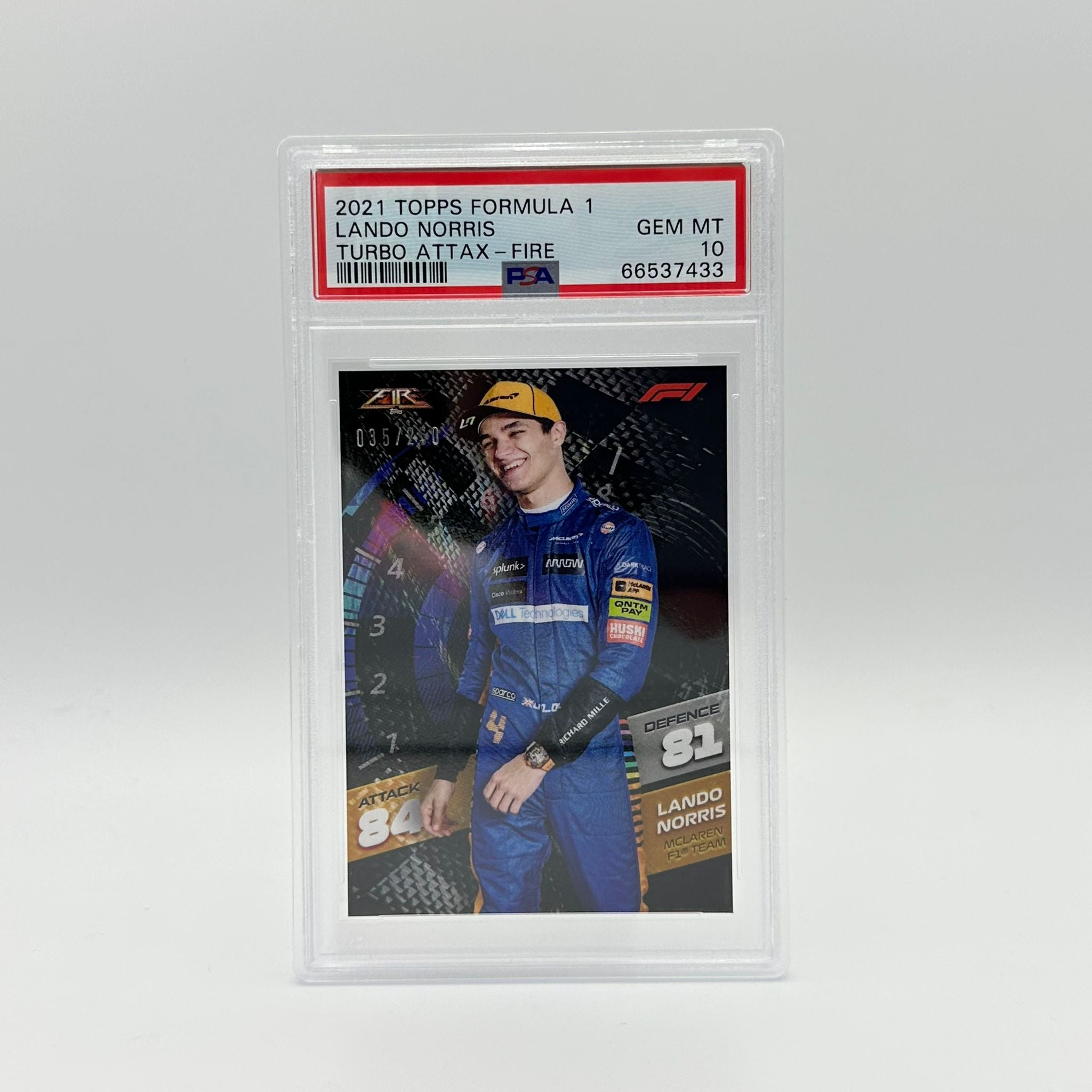 PSA 10 Lando Norris 2023 Fire Racing Card #/250 - Rare Collectible for F1 Fans & Sports Memorabilia Enthusiasts (Perfect for Display, Trading, or Investment)