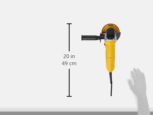 DEWALT DWE4011 4-1/2-Inch Angle Grinder with One-Touch Guard - Heavy Duty Metal Cutting, Grinding & Polishing Tool for Construction and DIY Projects