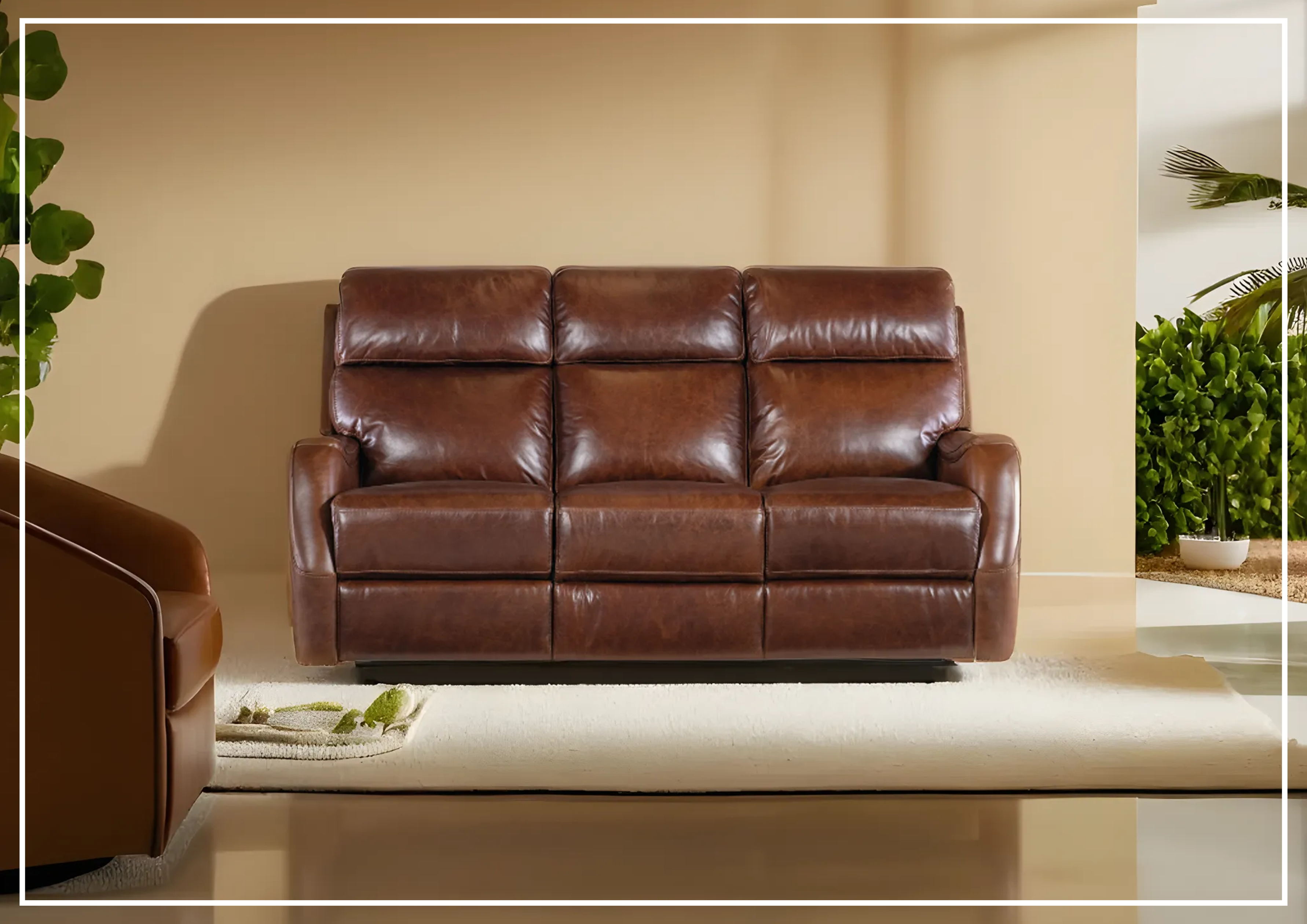 Harlan Zero Gravity Power Recliner Leather Sofa by Hooker Furniture - Modern Comfort for Living Room, Home Theater & Office Relaxation