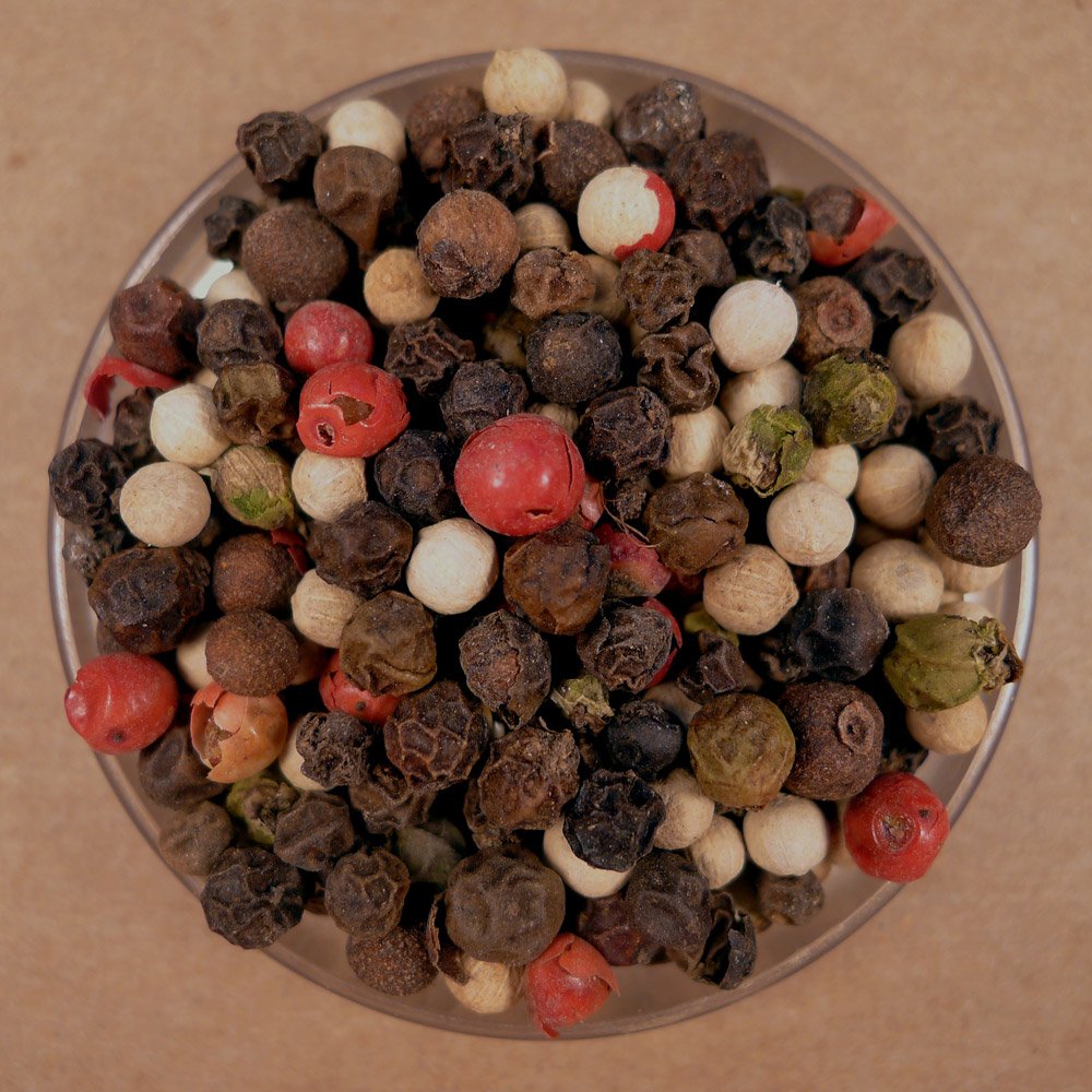 Premium Five Blend Whole Peppercorns - 10 lbs Bulk Pack for Gourmet Cooking, Spice Grinding & Restaurant Use
