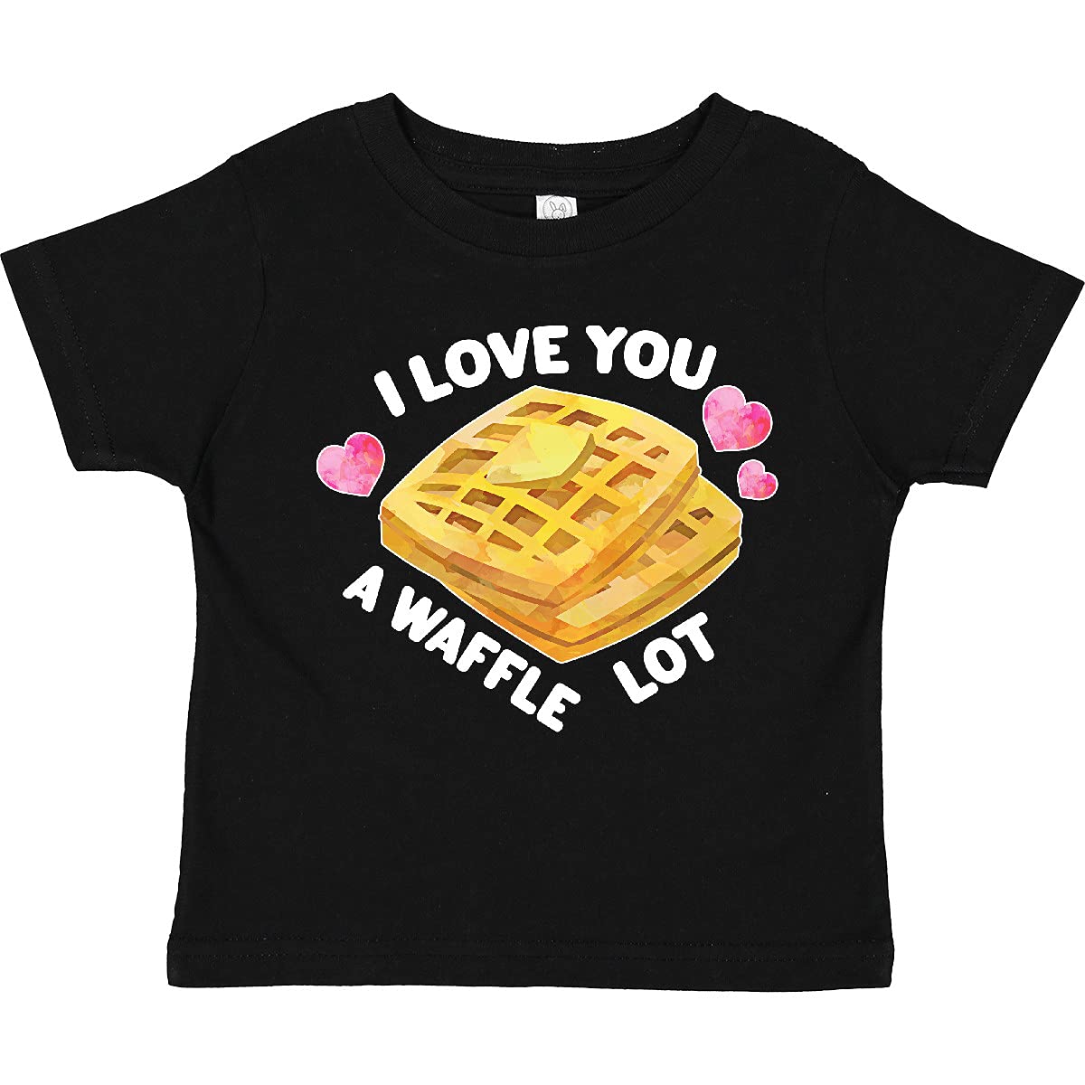 Inktastic Valentine's Day 'I Love You a Waffle Lot' Hearts Toddler T-Shirt - Cute Kids Valentine's Outfit for Parties & Family Photos