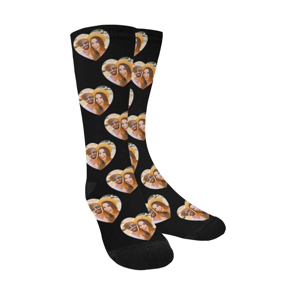 MyPupSocks Custom Photo Socks - Personalized Heart Shaped Picture Socks for Men & Women | Great Gift for Pet Lovers, Couples & Family