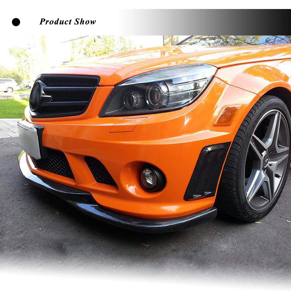 Carbon Fiber Side Air Fender Vent Cover for Mercedes Benz W204 C63 AMG (2008-2011) - Front Bumper Air Intake Cover, Spoiler & Trim Panel | High-Performance Upgrade for Sporty Look & Improved Aerodynamics | Perfect for Racing, Car Shows & Street Performance