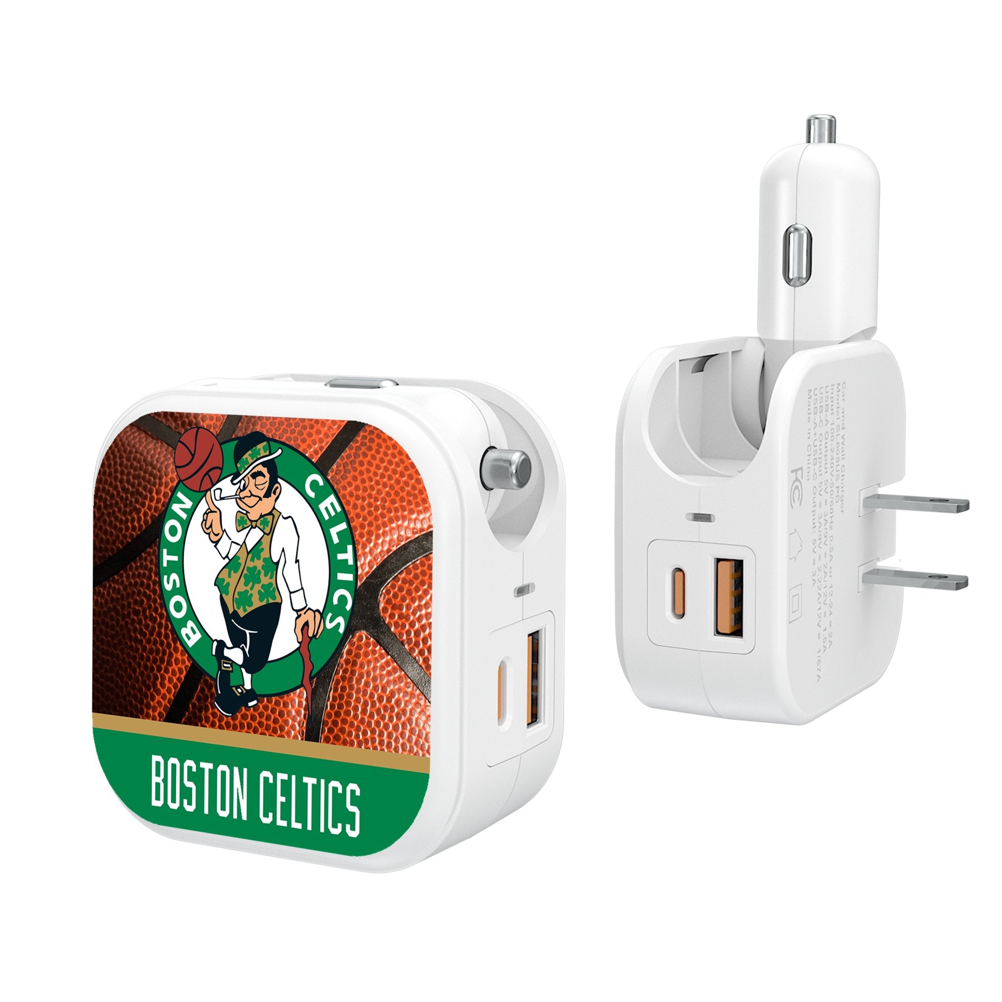 Boston Celtics 2-in-1 USB Charger for Phone & Tablet - Perfect for Celtics Fans at Home, Office or Game Day