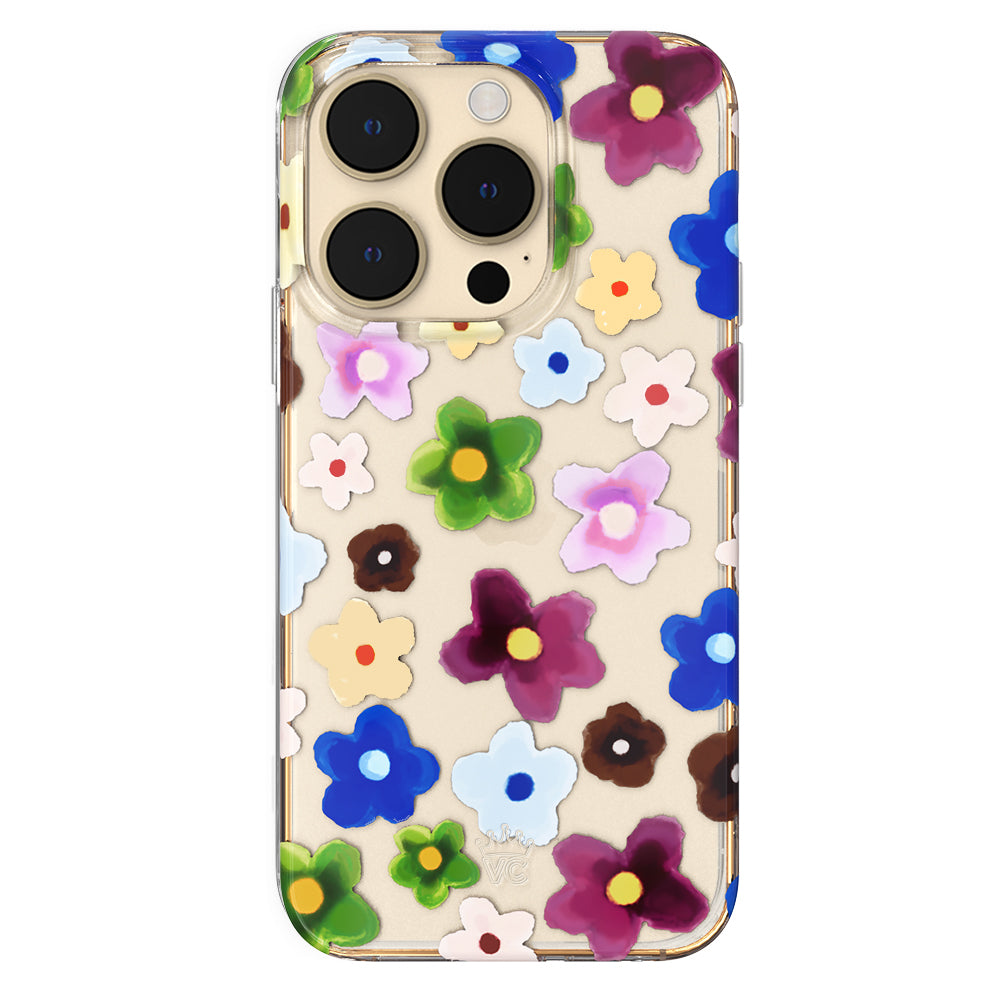 Flower Power iPhone Case - Vibrant Floral Design Protective Cover for iPhone 12/13/14/15 Pro Max - Perfect for Spring, Summer & Boho Style Lovers