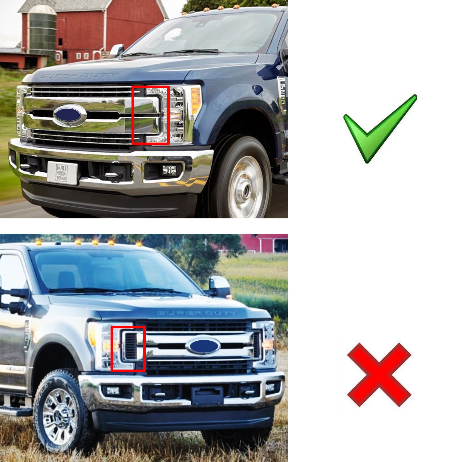30W CREE LED Light Bars with Front Grille Bracket & Wiring Kit - Compatible with 2017-2019 Ford F250 F350 Super Duty - Off-Road, Truck, Jeep Lighting Upgrade for Night Driving & Adventure