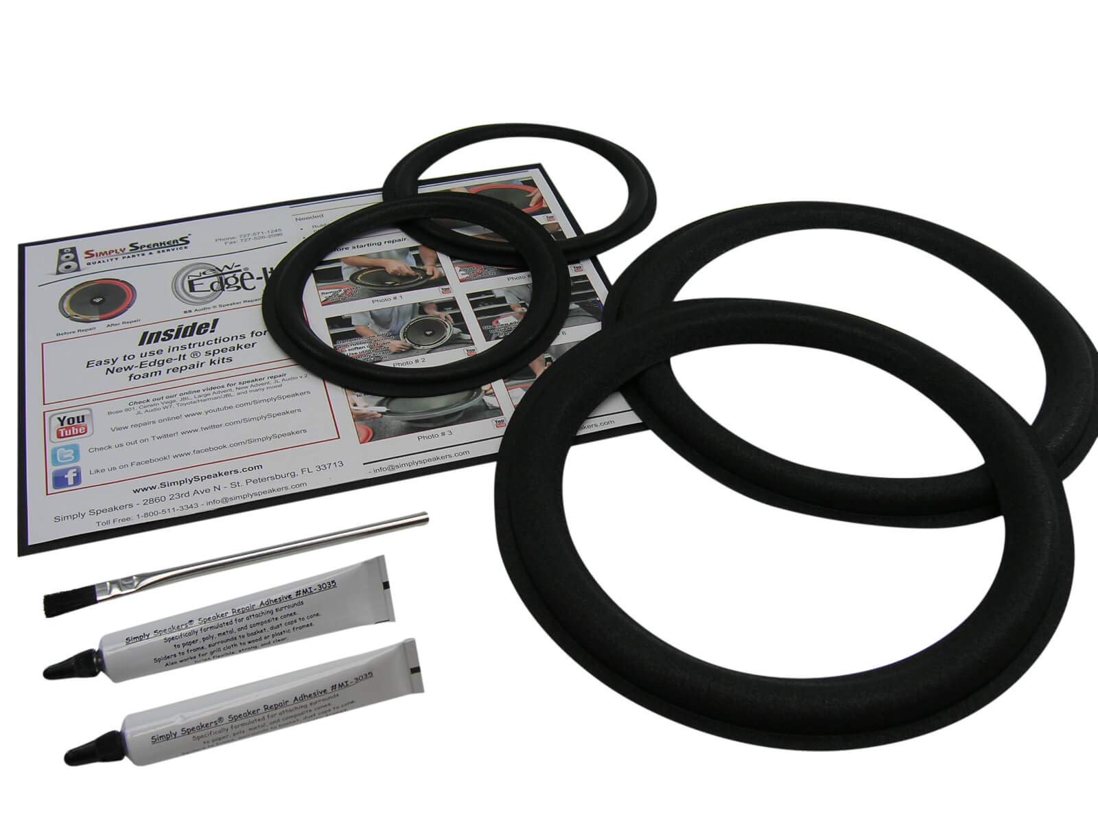 Simply Speakers Woofer Repair Kit for Boston Acoustics HD10 & T930 System FSK-HD10C - Perfect for Home Audio and Car Speaker Restoration