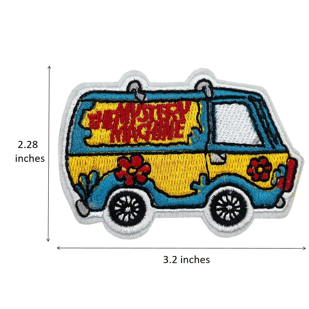 3.2'' Cartoon Mystery Embroidered Iron On Patch Applique - DIY Sewing Patches for Jackets, Hats, Bags & Backpacks - Fun Customization for Kids & Adults