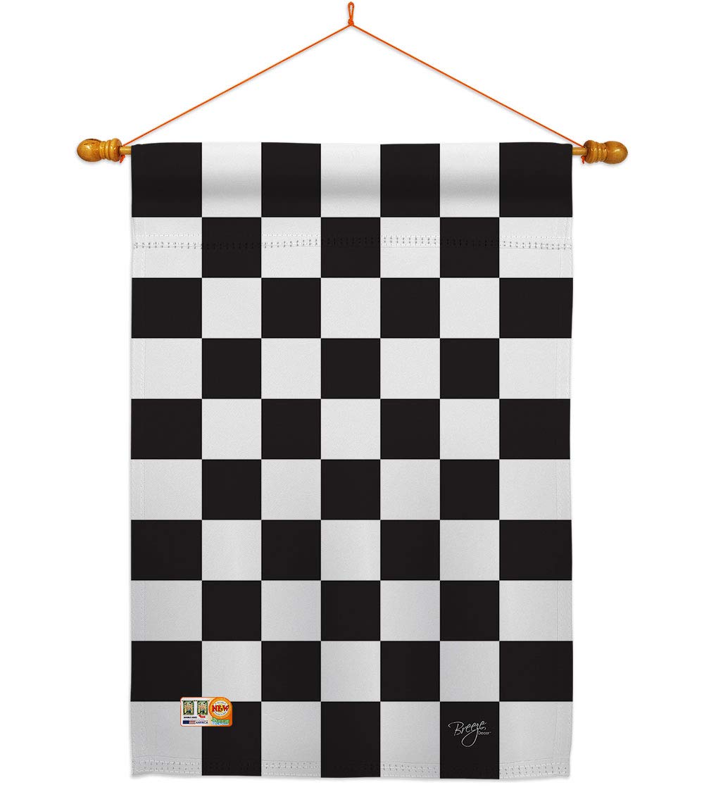 Sports Decorative Vertical House Flag Set 28x40 w/Flagpole - Perfect for Outdoor & Game Day Decor