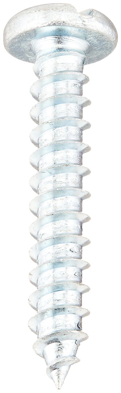 Small Parts 1424ASP Zinc Plated Steel Sheet Metal Screw, Pan Head Slotted Drive, Type A #14-10, 1-1/2