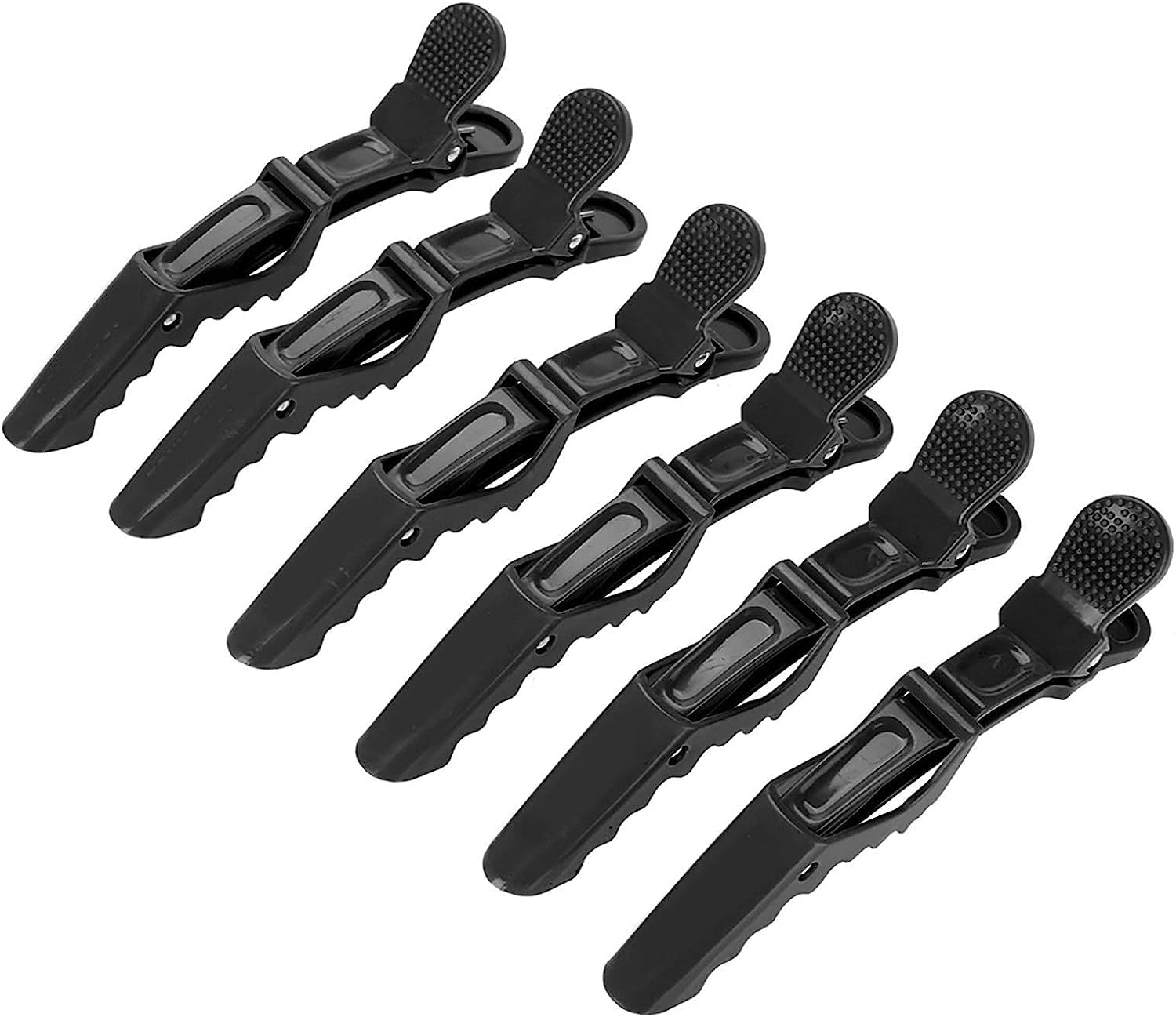 Jnkb Professional Alligator Hair Clips 6-Pack - Salon & Barber Sectioning Clamps for Hair Styling (Multicolor) - Perfect for Hairdressing, Braiding, and Salon Sectioning
