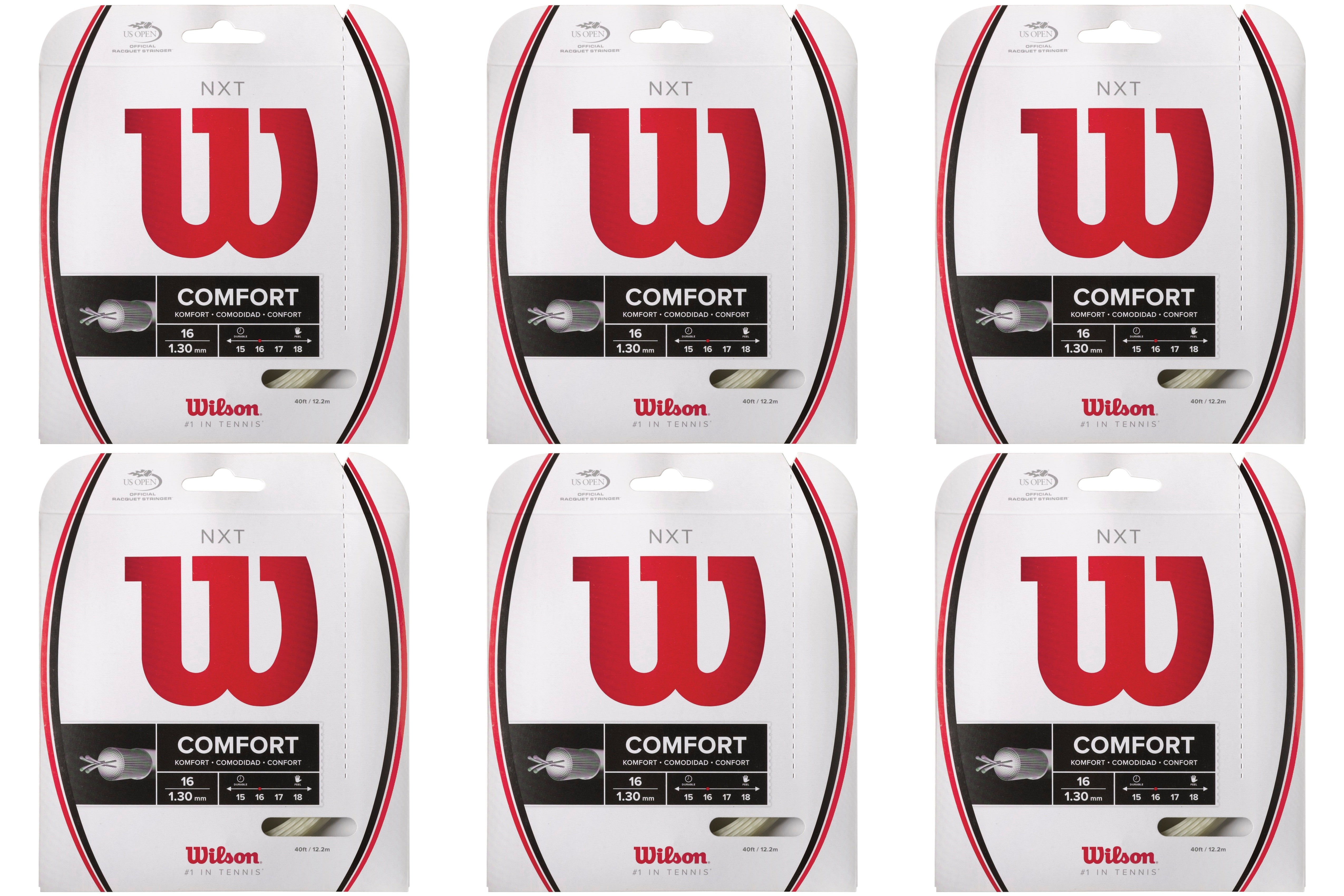Wilson NXT Comfort Natural Tennis String - Premium Synthetic Gut for Enhanced Playability & Durability | Perfect for Competitive Matches & Recreational Play