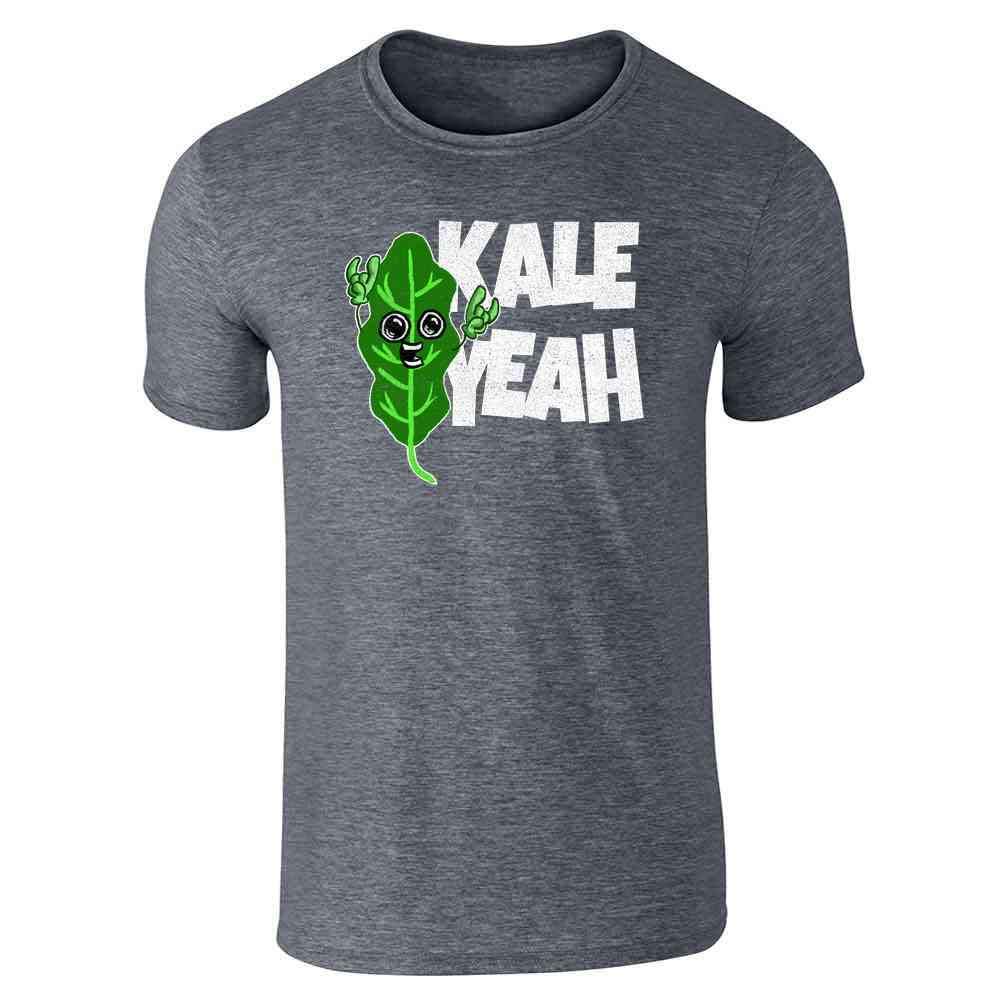 Funny Vegan Vegetarian Graphic T-Shirt for Men - 'Kale Yeah!' Slogan Tee | Eco-Friendly Casual Wear for Gym, Workout & Everyday Outfits