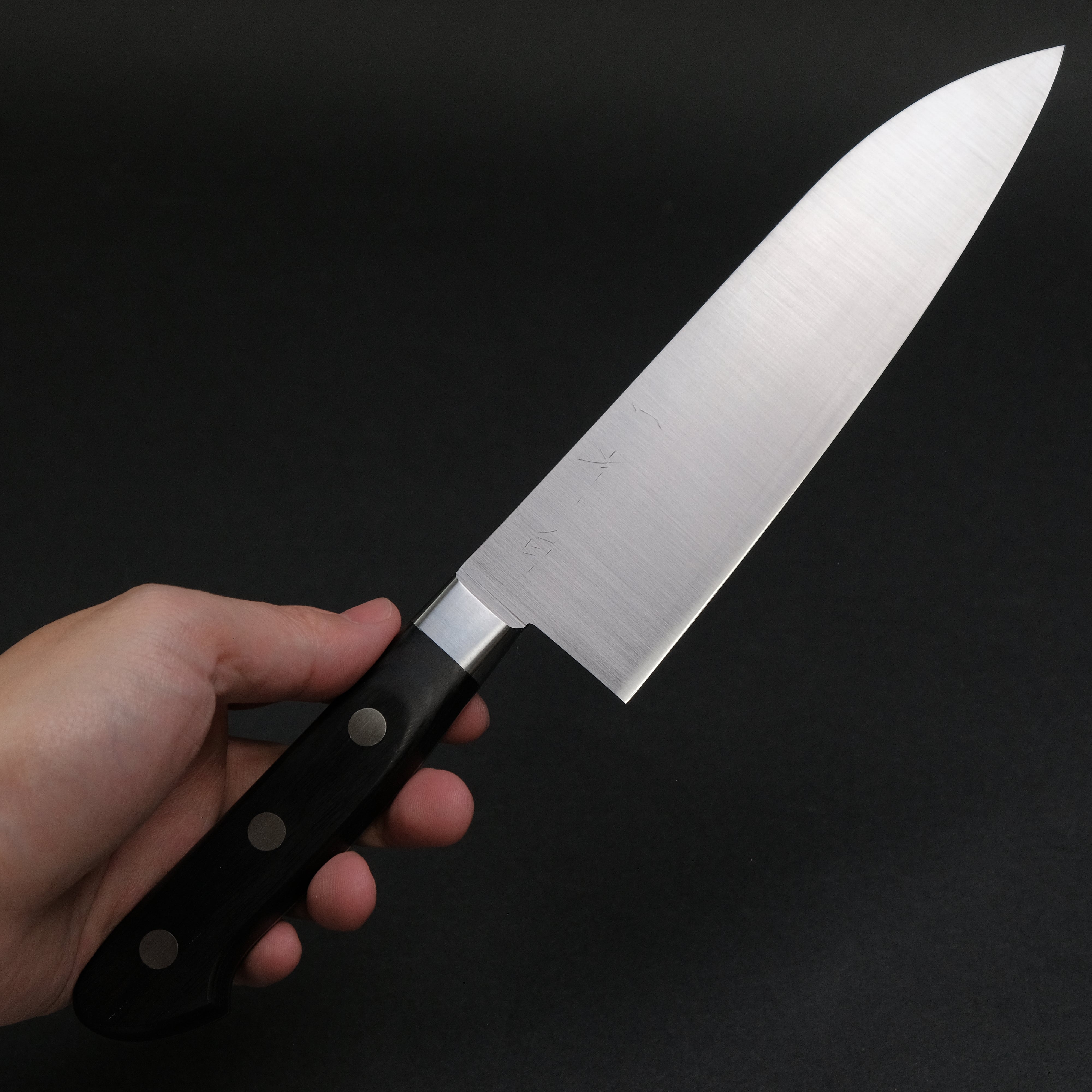 Hitohira Ashi White #2 Santoku Knife 165mm with Pakkawood Handle - Japanese Kitchen Knife for Slicing, Dicing & Chopping Vegetables, Meat & Fish