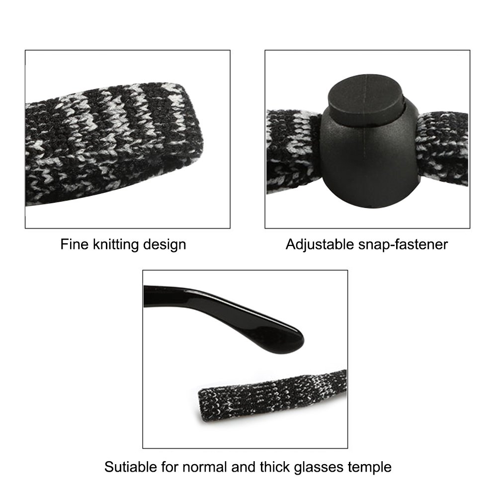 LUFF Anti-Slip Glasses Chain - Adjustable Sports Eyewear Strap with Soft Skin-Friendly Nylon | Secure Fit for Running, Cycling & Outdoor Activities | Glasses Retainer for Active Lifestyles