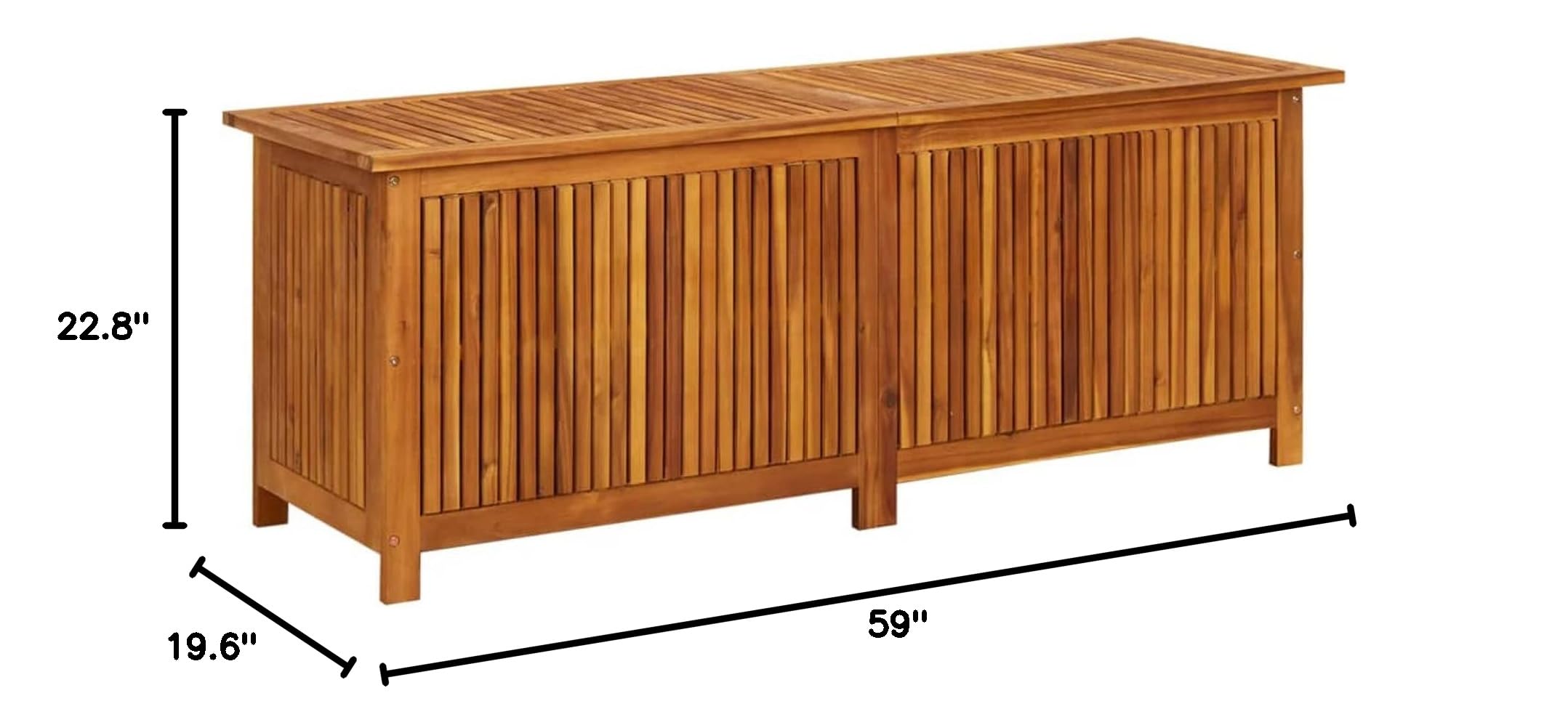 Acacia Wood Outdoor Storage Box - 59
