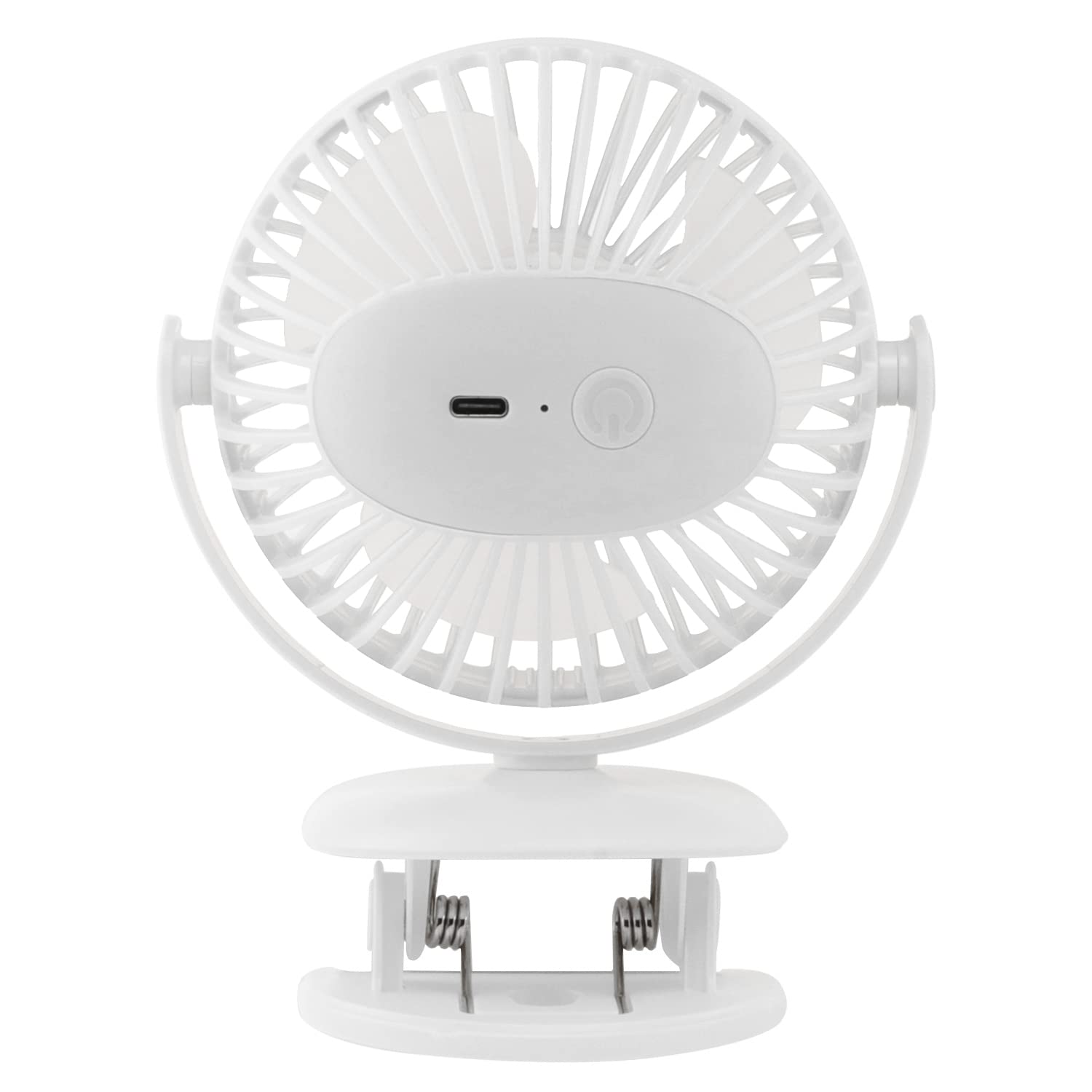 CHUNGHOP USB Clip on Fan - 360° Rotatable Portable Desk Fan with 3 Speed Settings, Quiet Operation for Office, Bedroom, Kitchen, Outdoor & Travel (White) | Perfect for Home, Work & On-the-Go Cooling
