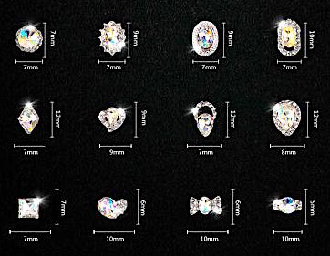 SP0051 Nail Art Decoration Rhinestones Wheel - DIY Manicure Gems for Professional & Home Nail Designs