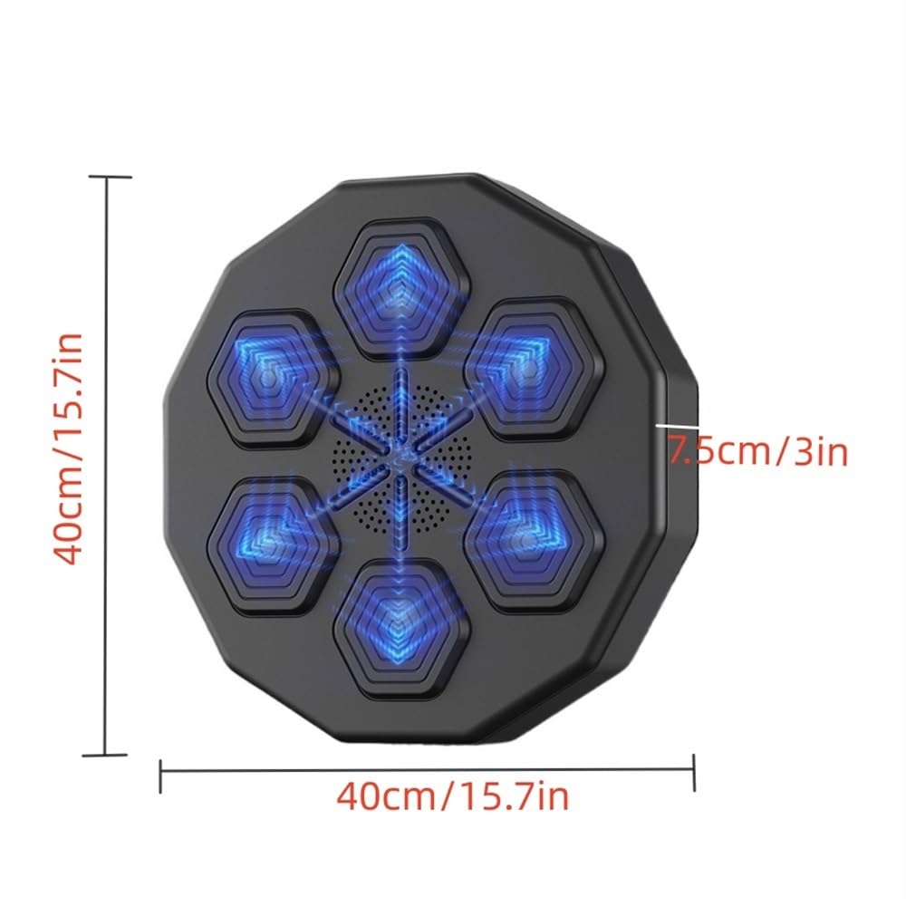 Smart Electronic Music Boxing Machine - Wall Mounted Punching Bag for Home Gym & Boxing Training | Interactive Boxing Target with LED Display & Bluetooth Speaker | Perfect for Adults & Kids Workouts (Includes Gloves) - Ideal for Home Fitness, Stress Relief & Family Fun