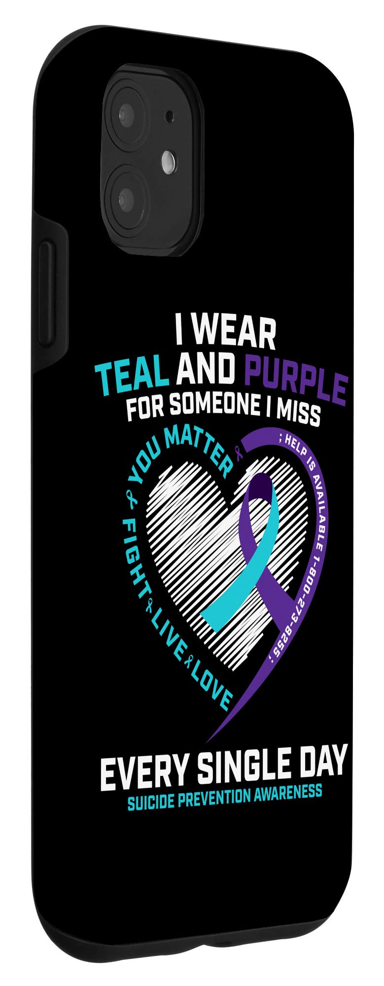 iPhone 11 Suicide Awareness Phone Case - Protective Cover for Women, Men, Parents & Teens | Show Support for Mental Health Awareness | Perfect for Daily Use, Gifts & Awareness Campaigns