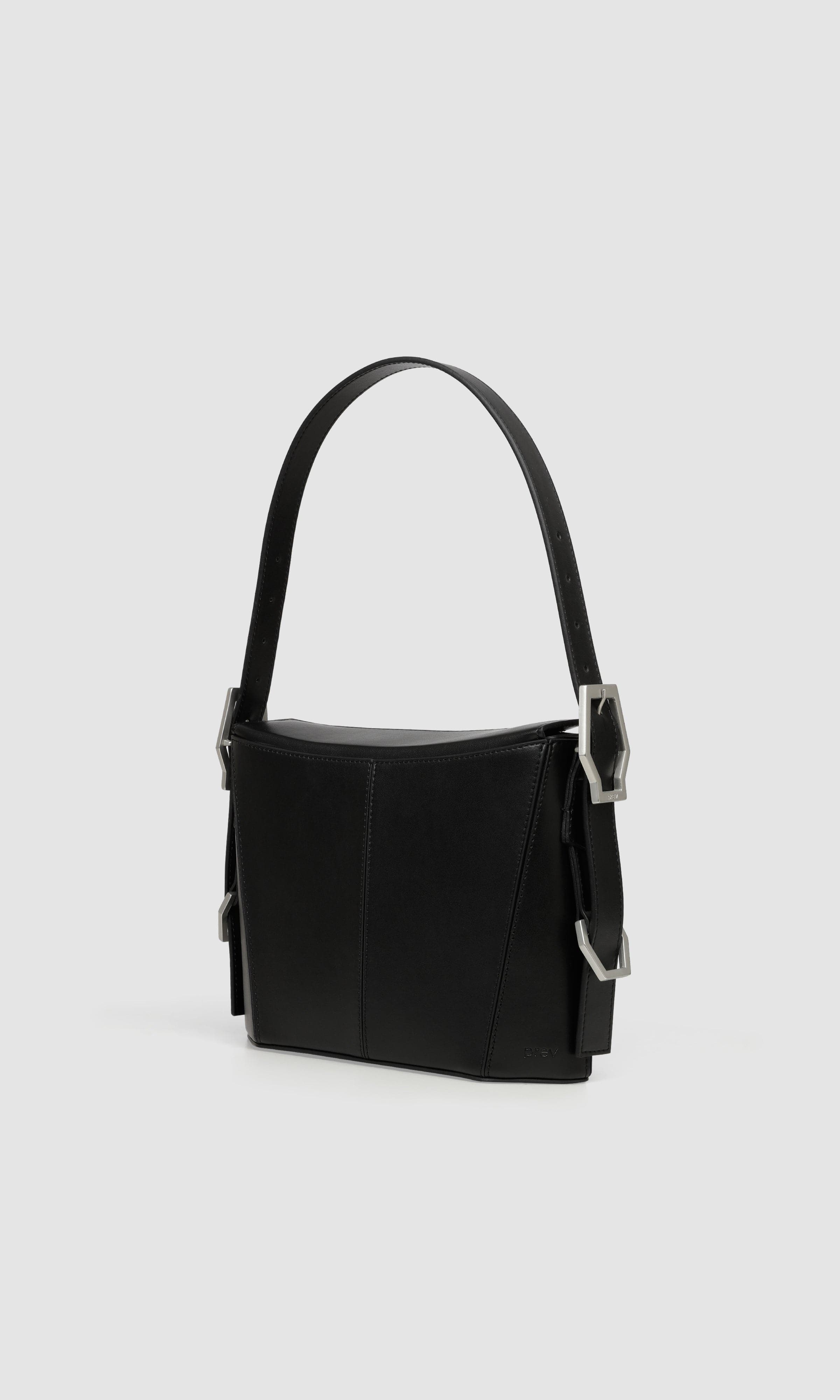 Kiara Vegan Apple Leather Shoulder Bag for Women - Eco-Friendly Black Crossbody Purse | Perfect for Work, Travel & Everyday Use