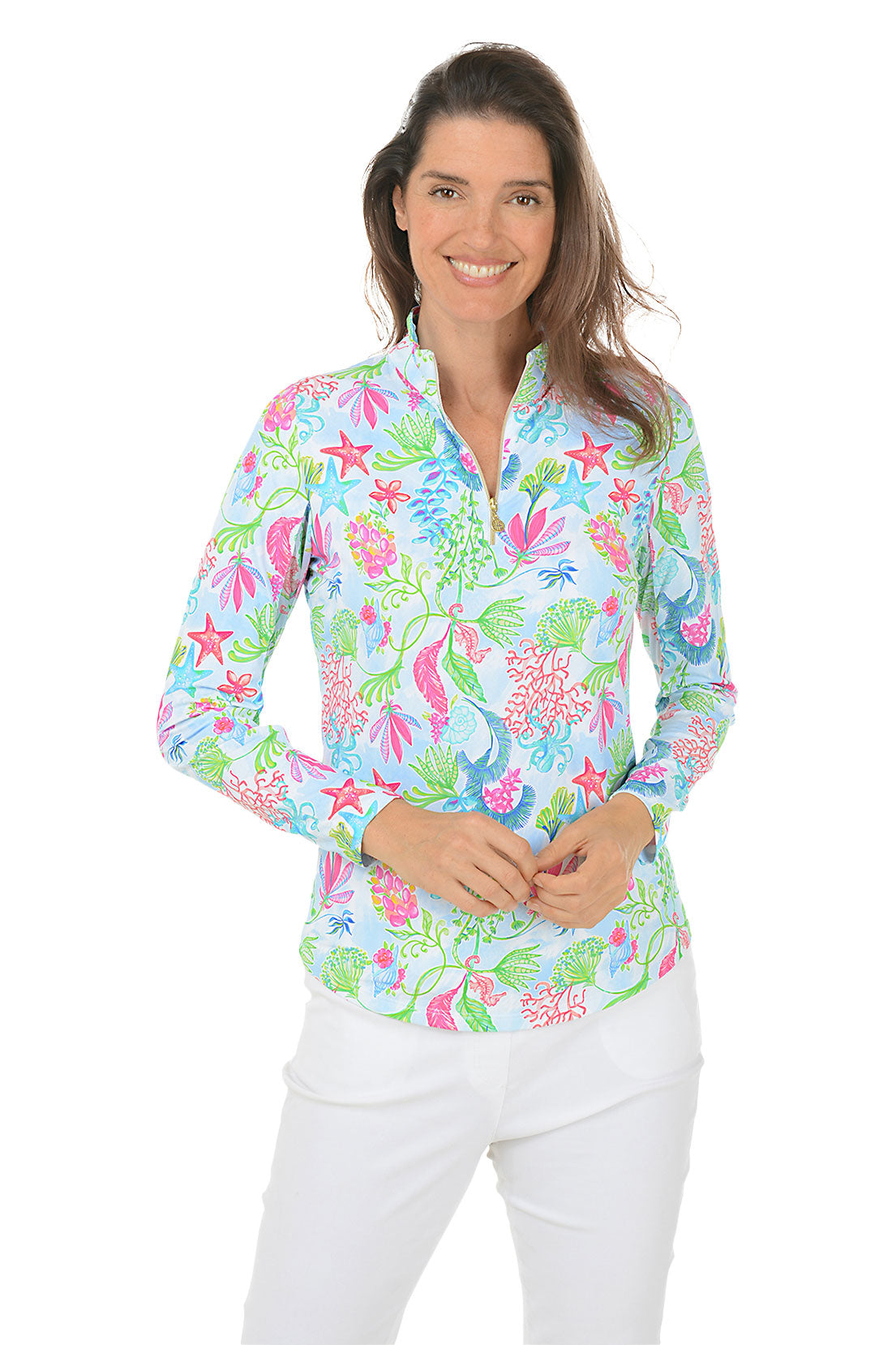 Light Blue UPF50+ Sun Protection Shirt for Men & Women - Breathable Long Sleeve Rash Guard for Swimming, Surfing, Beach & Outdoor Activities