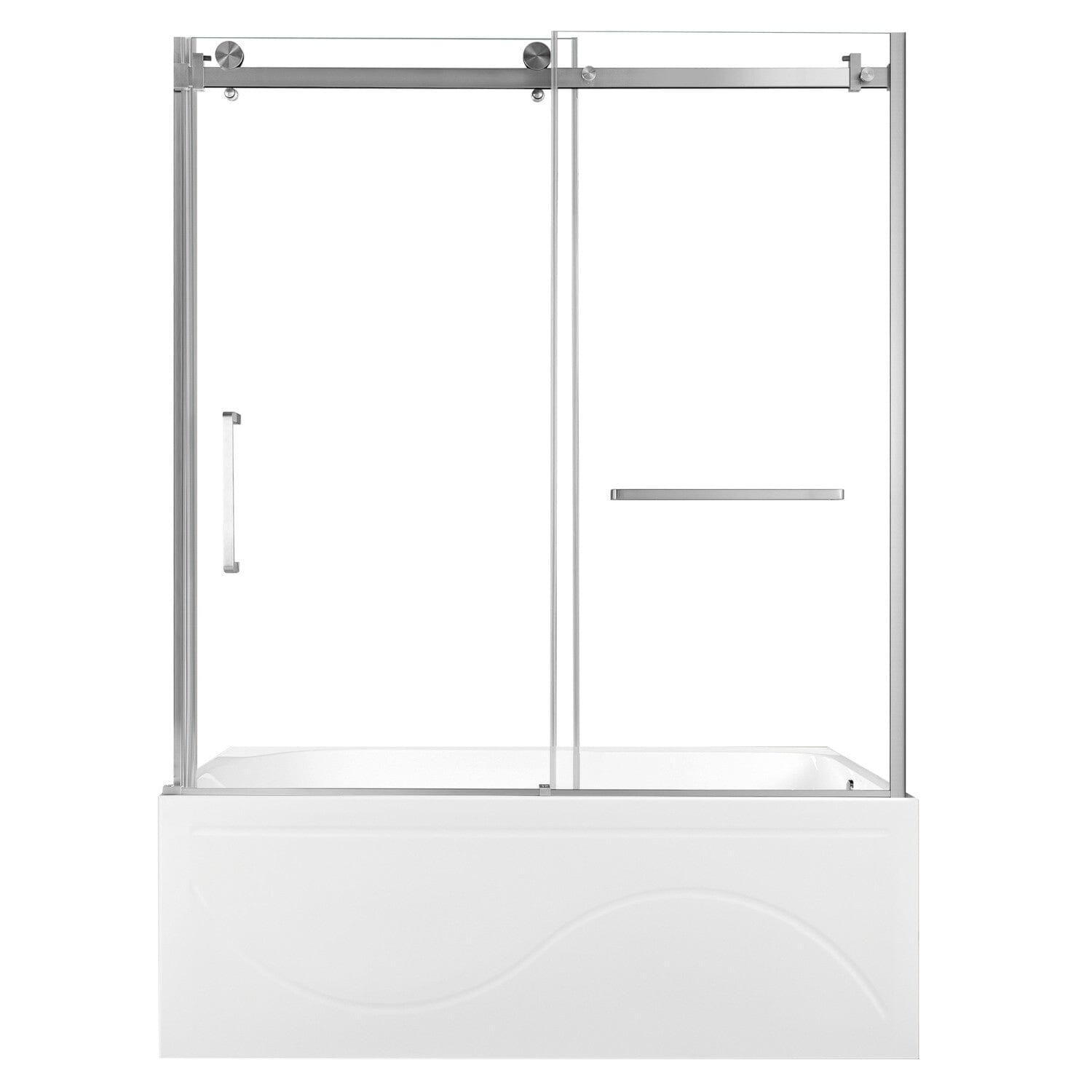 60 Inch Acrylic Rectangular 3-Wall Alcove Bathtub with Anti-Skid Surface & Right-Hand Drain - Perfect for Modern Bathroom Renovations & Spa-Like Relaxation