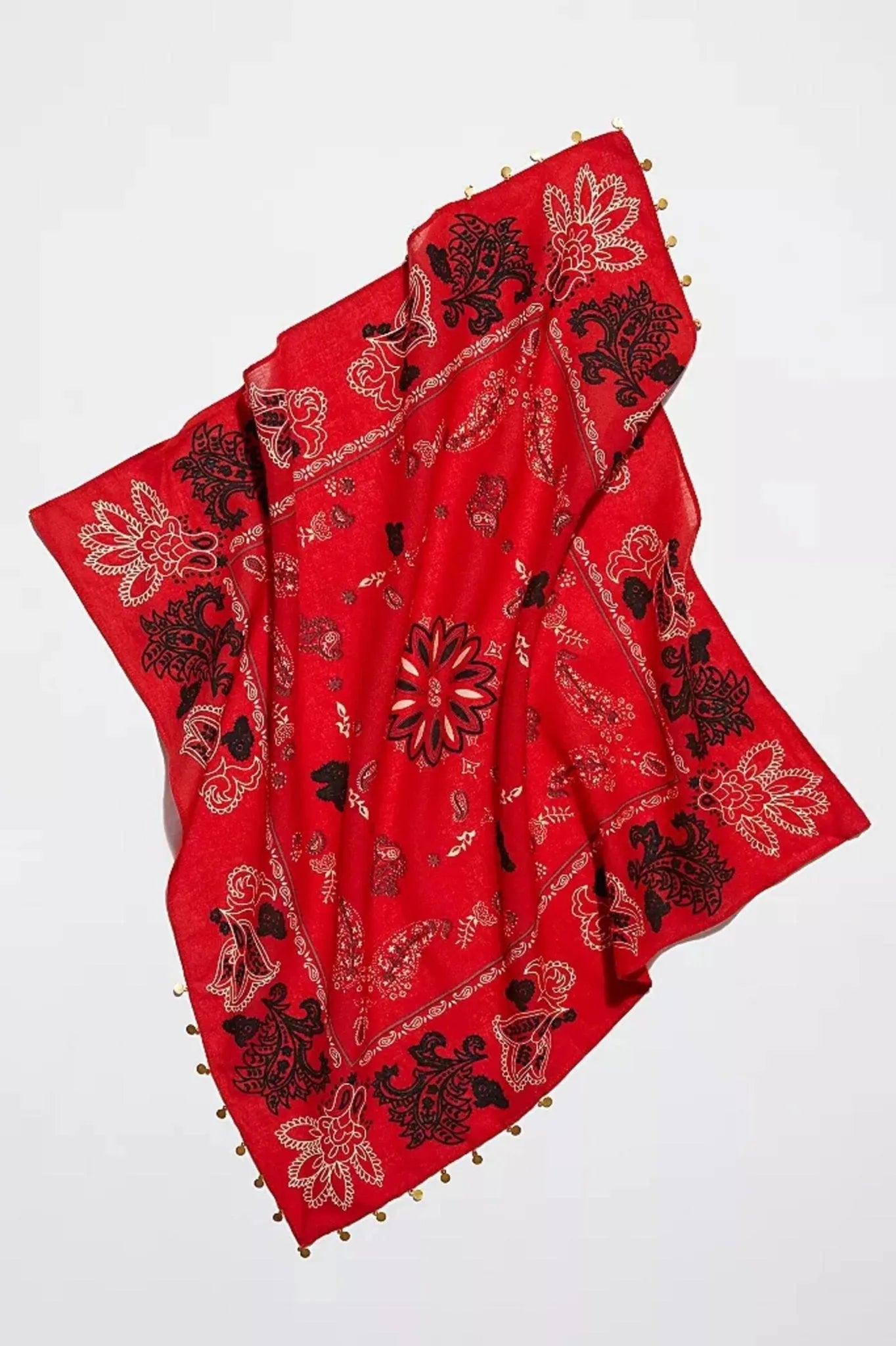 Stylish Paisley Print Bandana for Women & Men - Fashionable Cotton Scarf for Outdoor, Music Festivals & Everyday Use