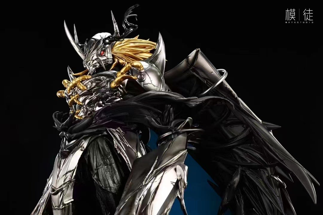 Buy MOTU Studio Black War Greymon Action Figure - Premium Collectible Dark Digimon Toy for Display & Battles | Perfect for Anime Fans & Digimon Collectors