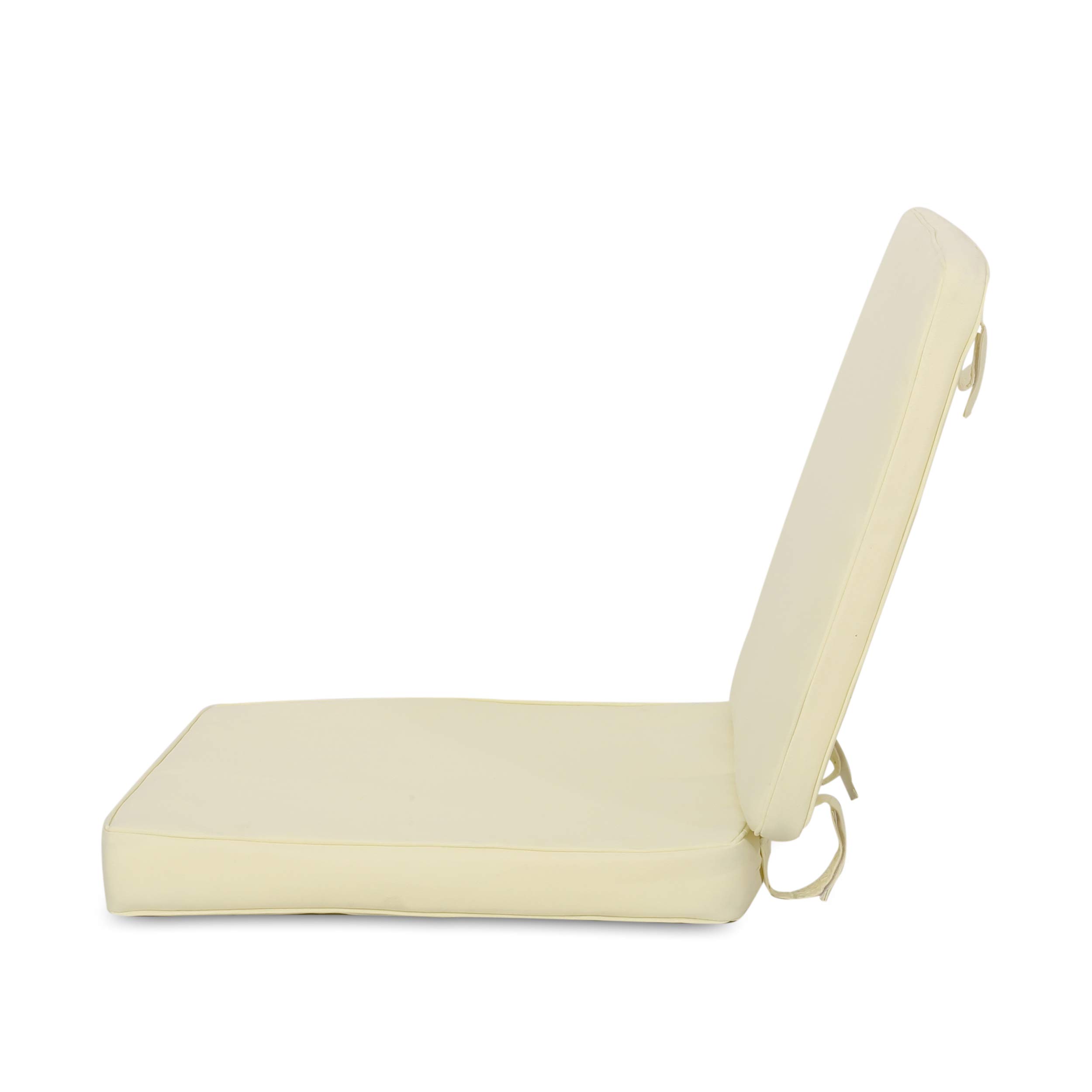 Christopher Knight Home Gavin Outdoor Water Resistant Fabric Club Chair Cushions - 1 Pack Cream - Weatherproof Patio Furniture Cushions for Garden, Poolside & Deck Lounge Chairs