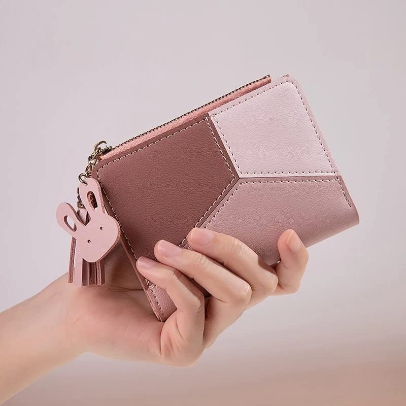 Stylish PU Leather Women's Wallet with Card Holder & Coin Pocket - Foldable Compact Purse for Ladies (12x9cm, Color C) - Perfect for Everyday Use, Travel & Gift Giving