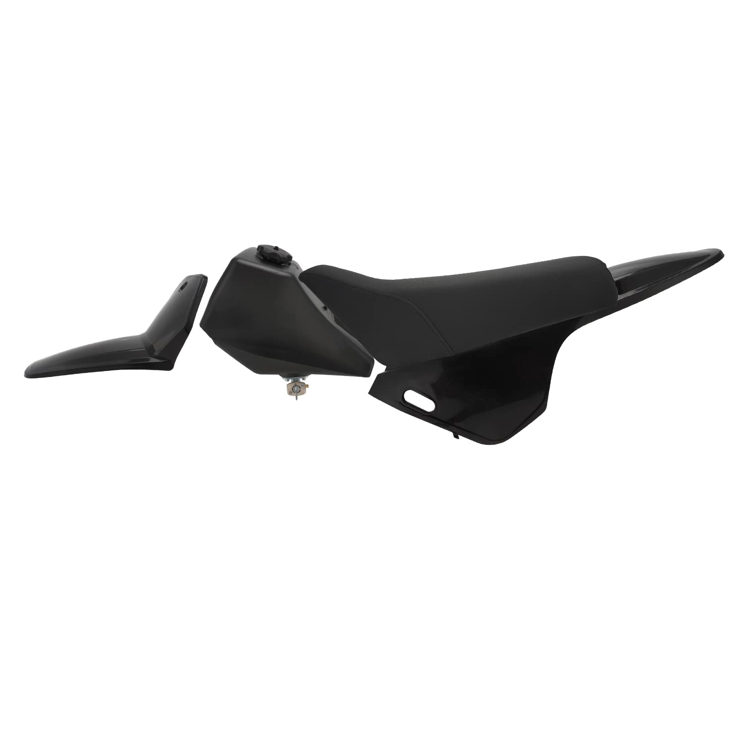JFG RACING PW80 Plastics Kit - Dirt Bike Mini Bike Rear Fender & Gas Tank Replacement for Yamaha PW80 (Black) | Perfect for Off-Road Racing & Trail Riding