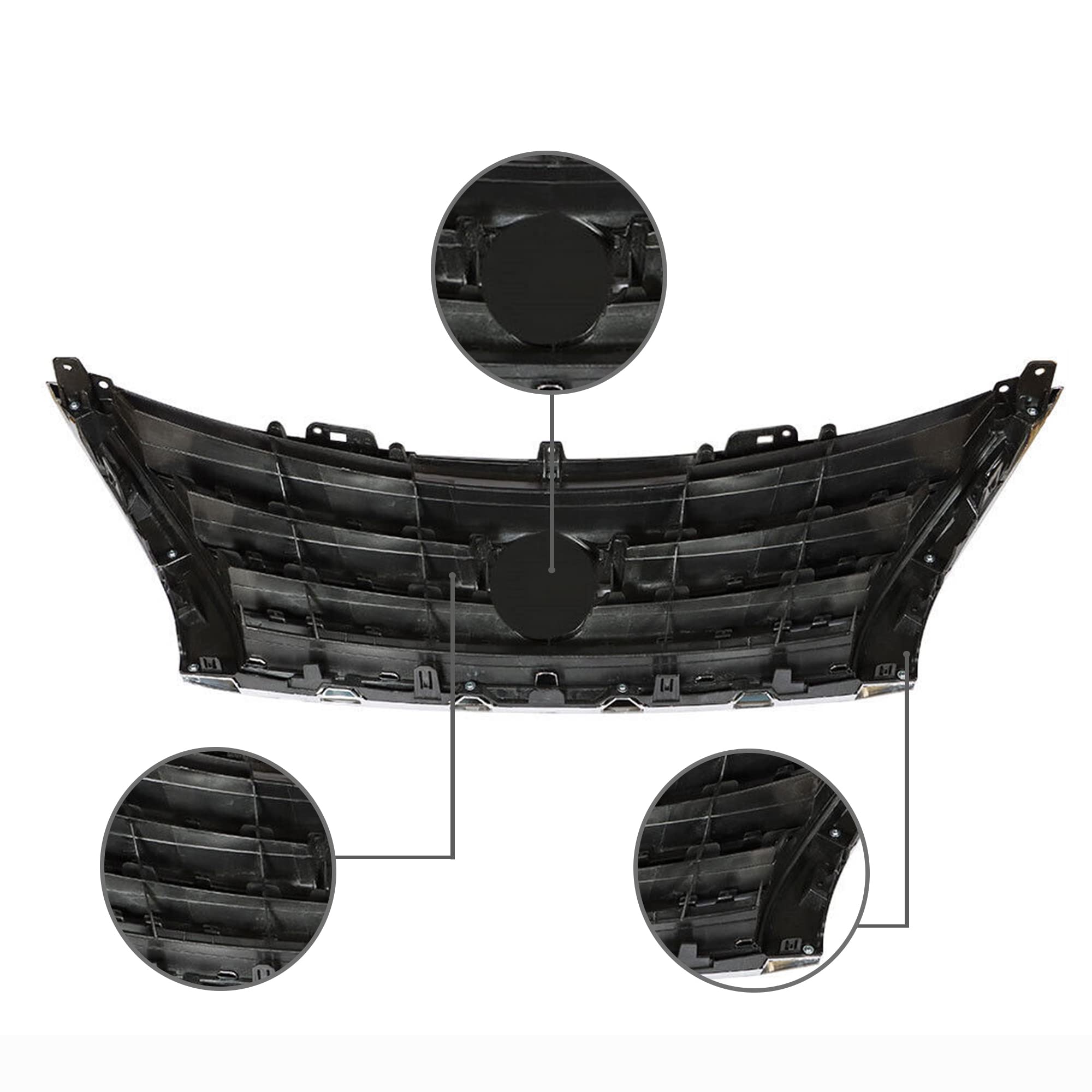 **2013-2015 Nissan Sentra Front Bumper Grille Assembly - Silver Insert & Chrome Grill (Part # NI1200252, 623103SH0A) - Perfect for Car Upgrades & Customization**    *(Use Case: Enhance your Nissan Sentra's appearance with this stylish front grille, ideal for car enthusiasts looking to upgrade their vehicle's look.)*