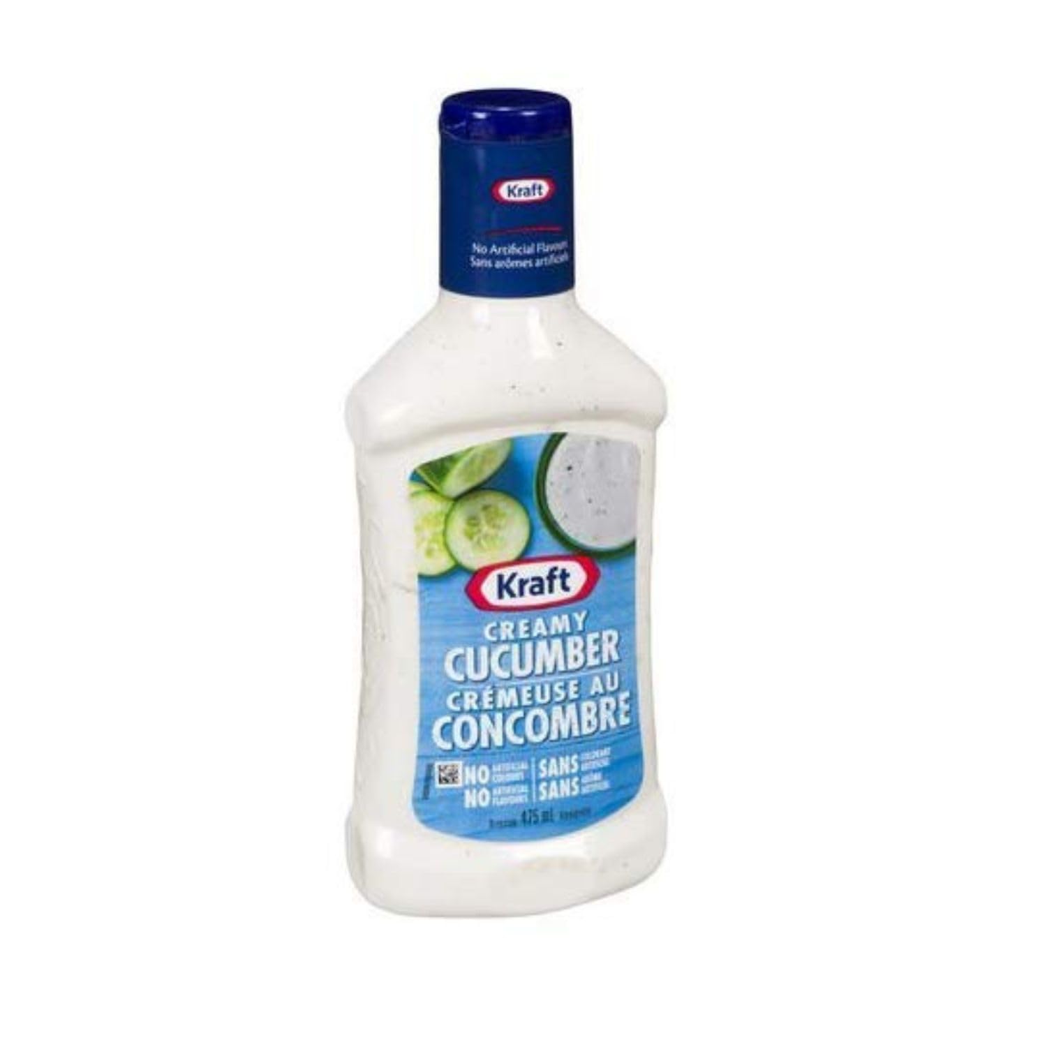 Creamy Cucumber Salad Dressing - 16 fl. oz (475ml) Bottle, Pack of 4 | Kraft-Style Vegan & Gluten-Free | Perfect for Salads, Wraps & Dipping | Shipped from USA