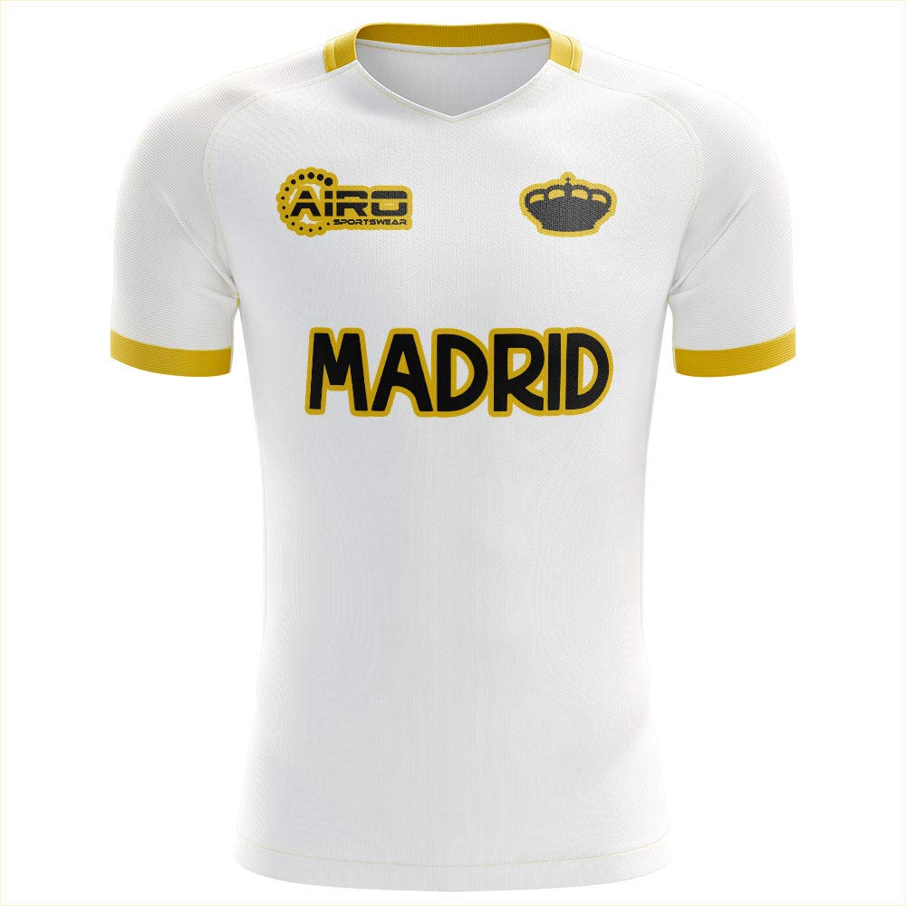 Airosportswear 2022-2023 Real Madrid Training Soccer Jersey for Boys - Breathable Football Shirt, White - Perfect for Youth Practice & Match Play
