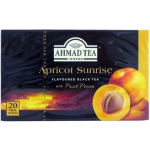 Ahmad Herbal Tea Bags - Apricot Flavor, 40 Count (20 Bags x 2 Packs) | Caffeine-Free, Natural Ingredients | Perfect for Relaxation, Afternoon Tea & Gift Giving