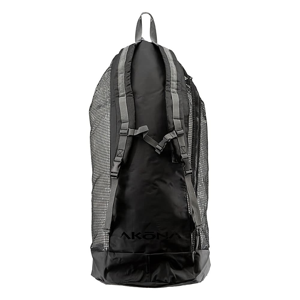 AKONA Huron DX Heavy Duty Mesh Backpack with Waterproof Dry Bag - Perfect for Hiking, Camping, Fishing & Outdoor Adventures