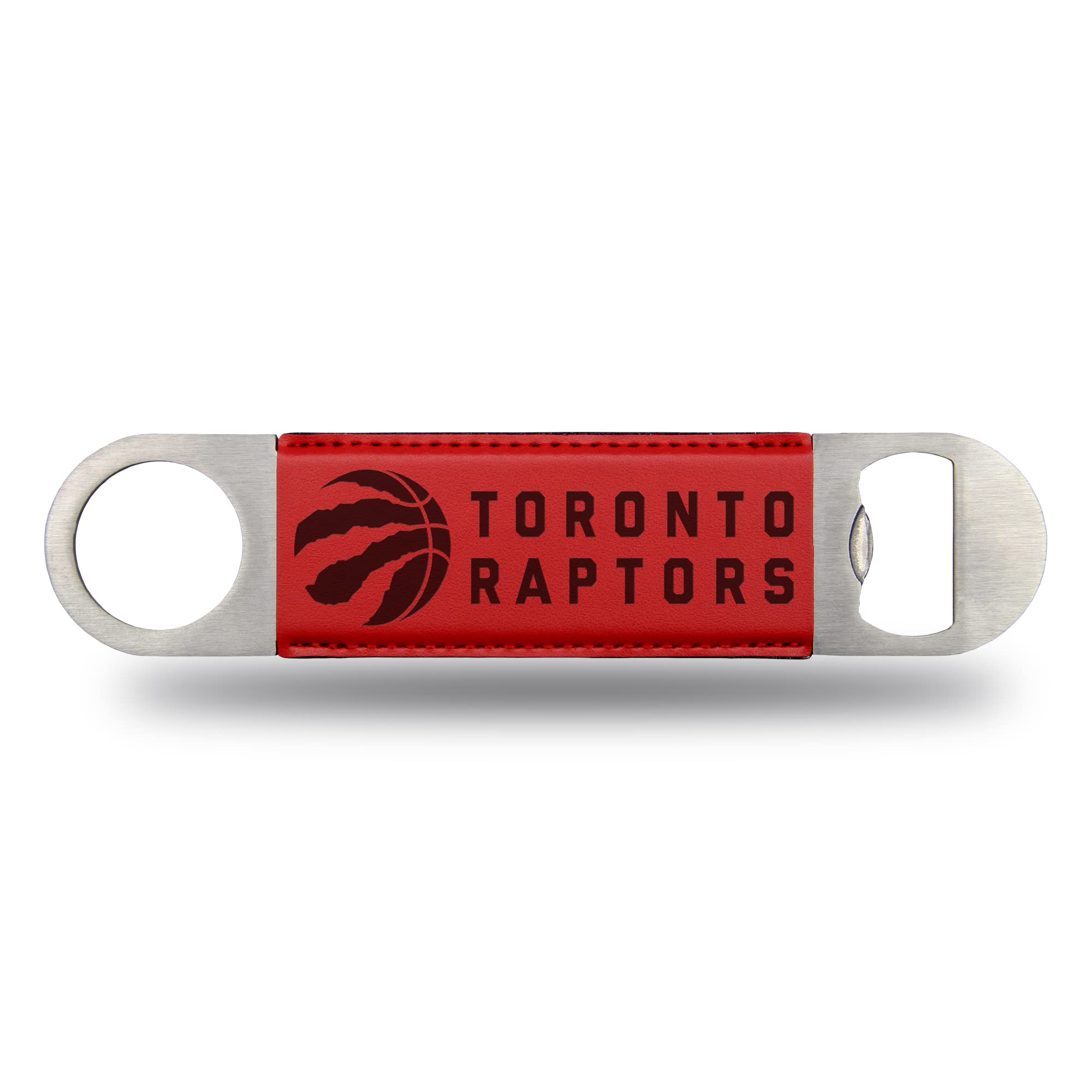 NBA Laser Engraved Bar Blade - Premium Faux Leather Bottle Opener for Beer & Beverages - Perfect for Game Day Parties, Sports Bars & Man Cave Decor
