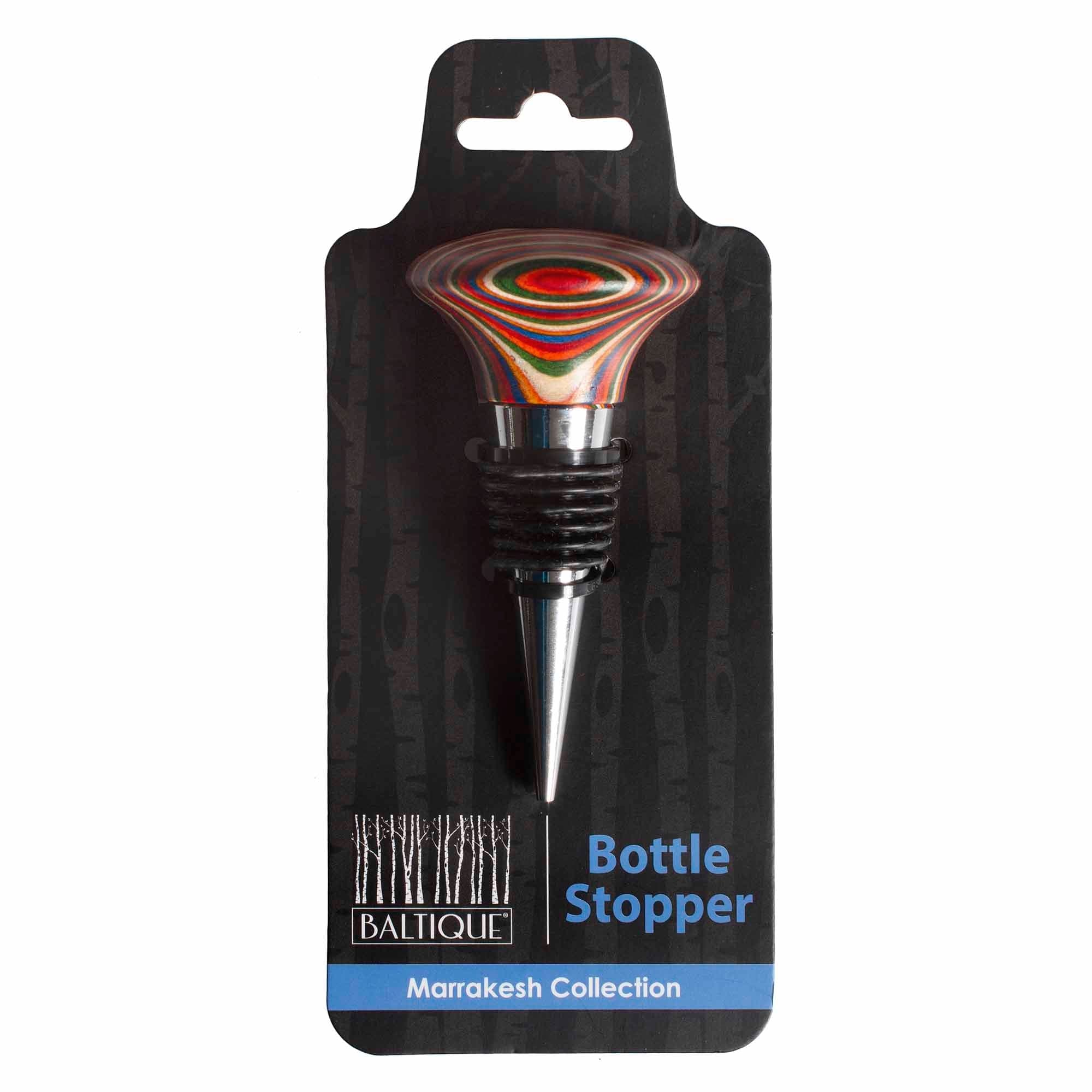 Baltique® Marrakesh Collection Decorative Glass Bottle Stopper - Elegant Wine & Olive Oil Bottle Sealer for Home Bar, Kitchen & Gift Giving