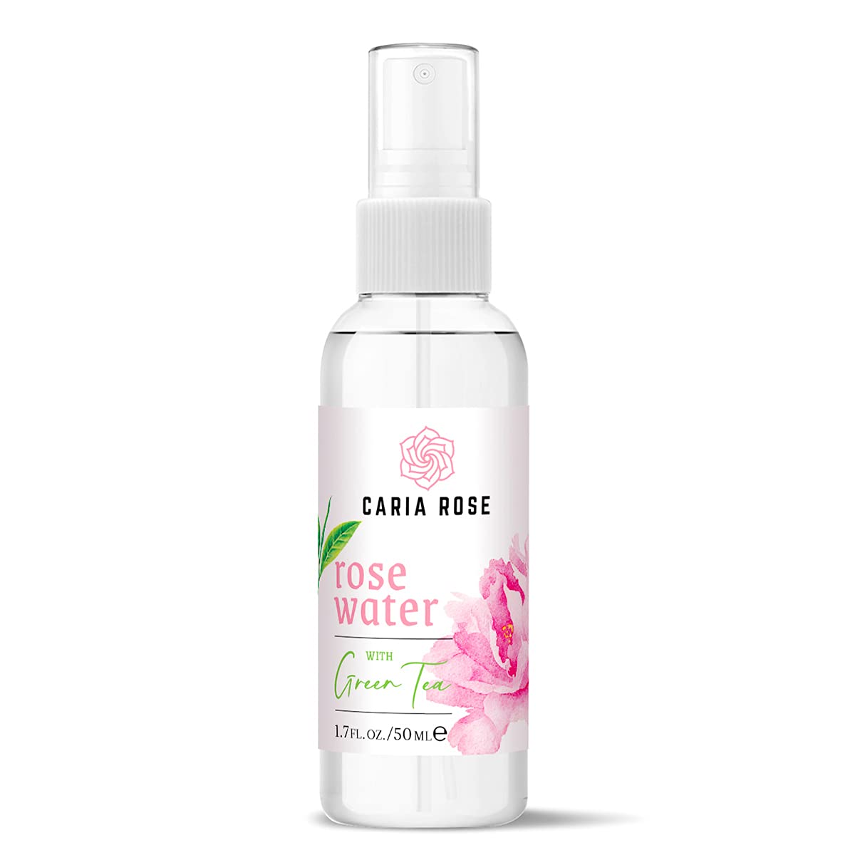 Organic Rosewater Hydrating Facial Spray with Green Tea Extract | Alcohol-Free Toner for Dry & Sensitive Skin | 1.7 oz Travel Size | Perfect for Gym, Office & Airplane Hydration