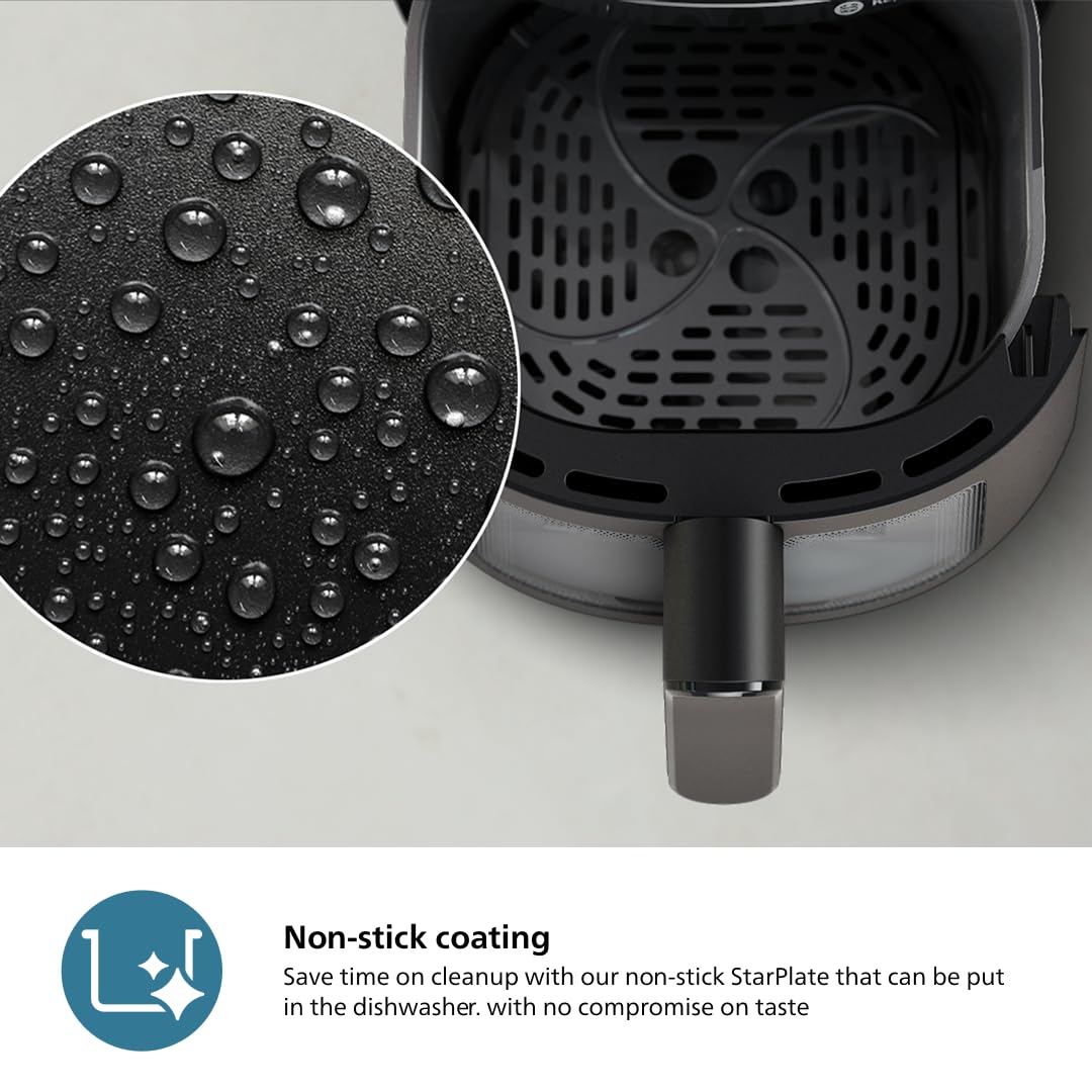 Philips Air Fryer 2000 Series - 13-in-1 Multi-Function Digital Airfryer with 6.6 Quart Capacity, Compact Design & Viewing Window - Healthy Oil-Free Cooking for Family Meals, Snacks & Meal Prep - Black (NA230/00)