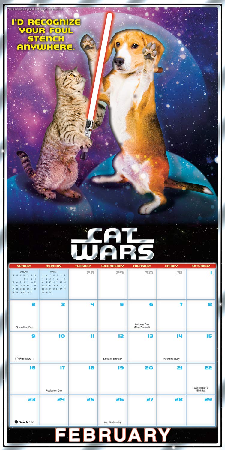 Cat Wars 2020 Wall Calendar - Cute Cat Theme Planner for Home & Office - Perfect for Cat Lovers, Pet Owners, and Gift Giving