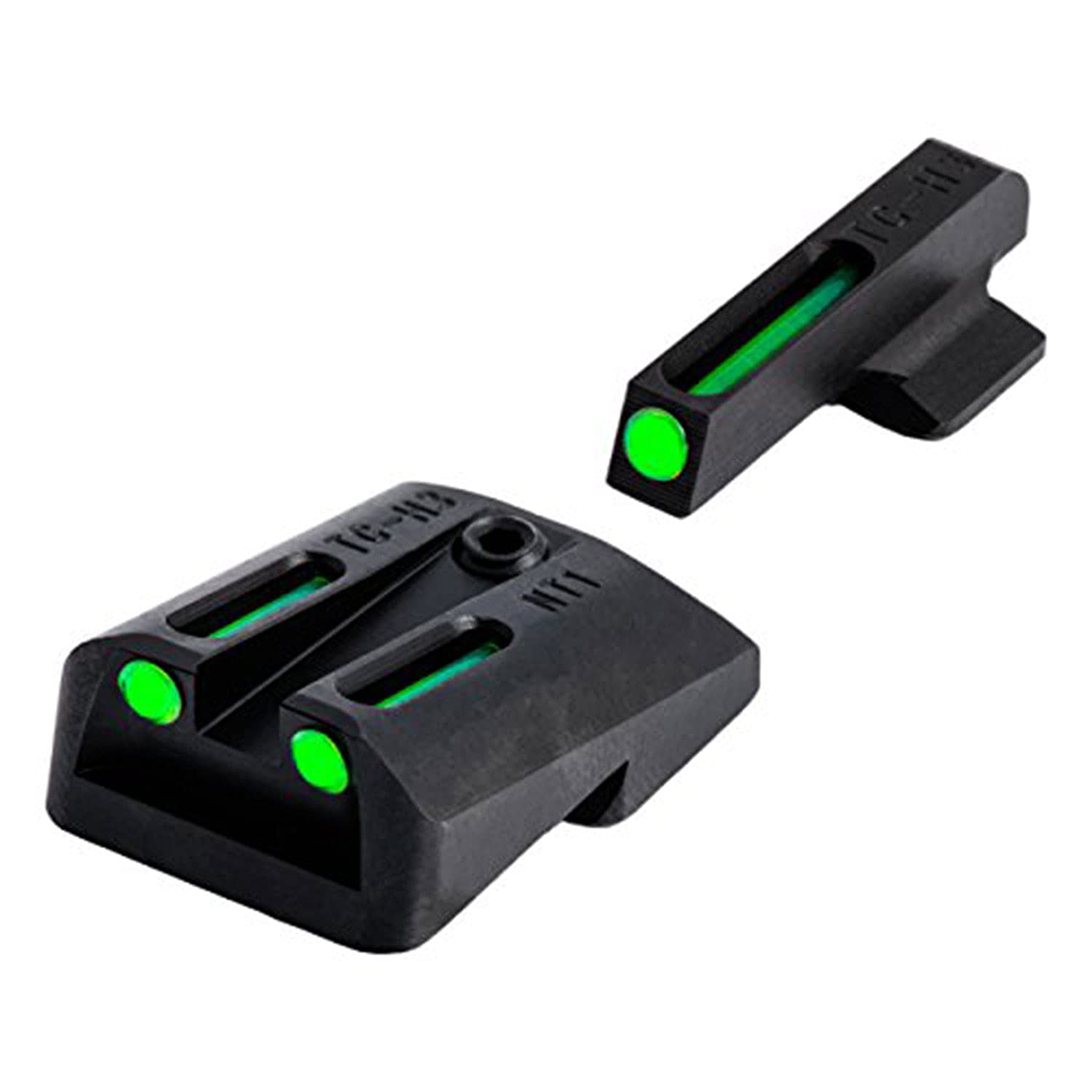 Truglo TFO Tritium & Fiber-Optic Handgun Sight Set - High Visibility Front & Rear Night Sights for 1911 Pistols | Durable Compact Design for Low Light & Tactical Shooting | Perfect for Home Defense, Range Training & Concealed Carry