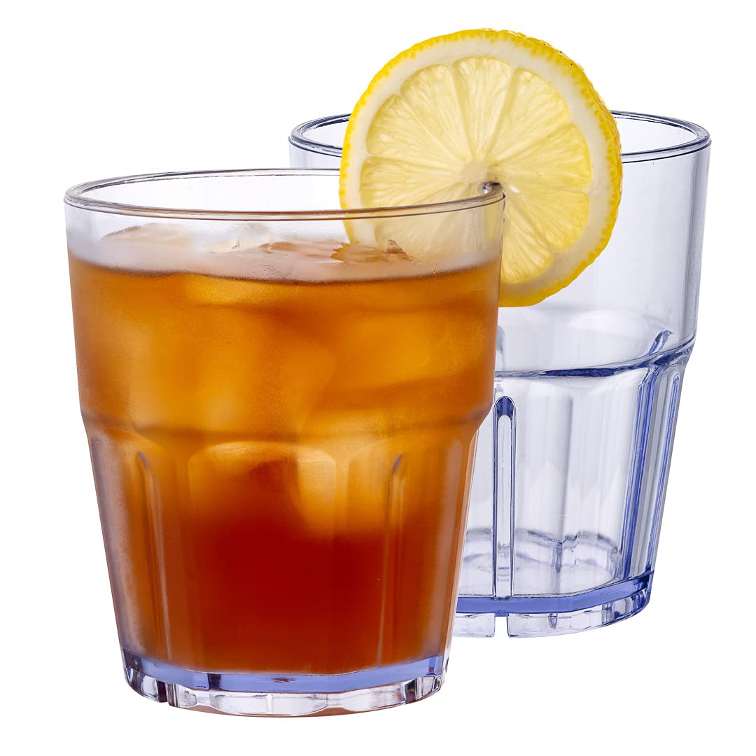 50-Pack Shatter-Resistant 12oz Clear Plastic Tumblers - Stackable Dishwasher-Safe Restaurant-Style Drinking Glasses for Beverages, Parties & Commercial Use