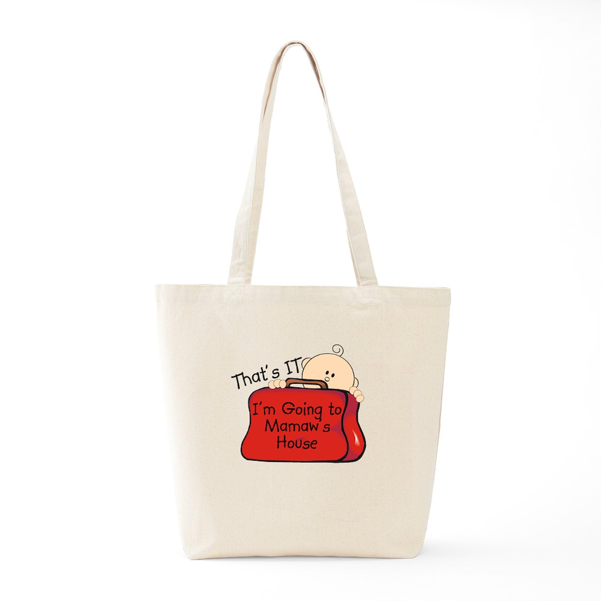 Funny Going To Mamaw's Tote Bag - Natural Canvas Reusable Grocery Shopping Bag for Women - Perfect for Errands, Grocery Trips & Beach Outings